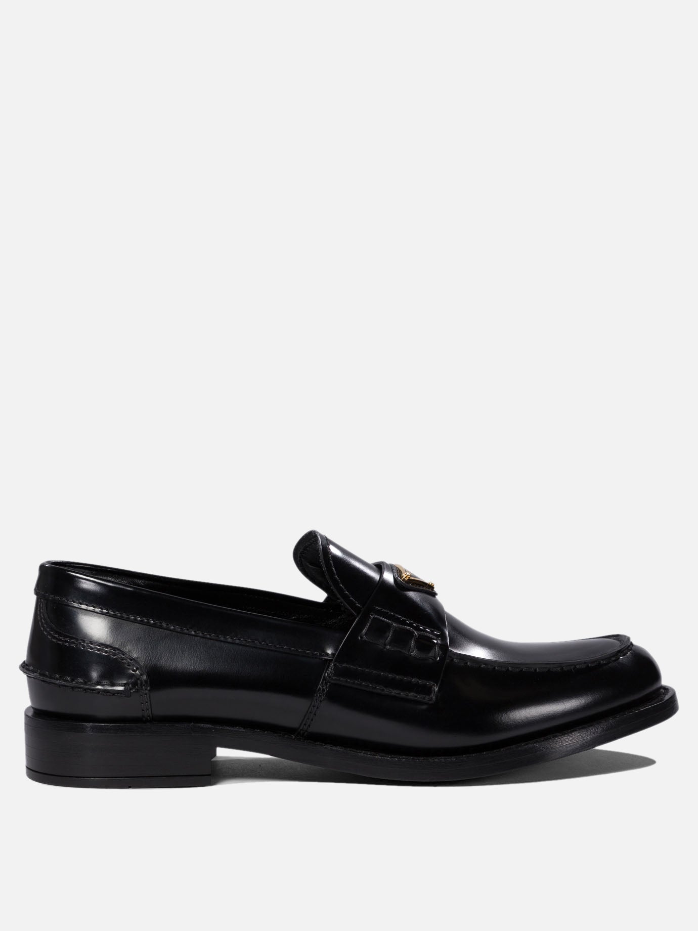 Prada Brushed leather loafers 16375369_36 Black 1
