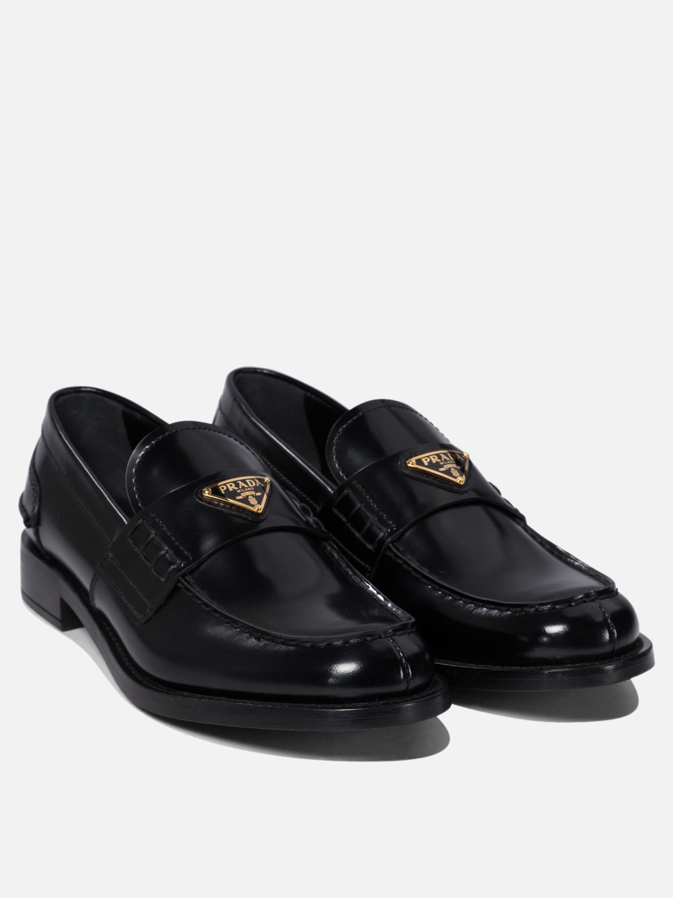 Prada Brushed leather loafers 16375369_36 Black 2