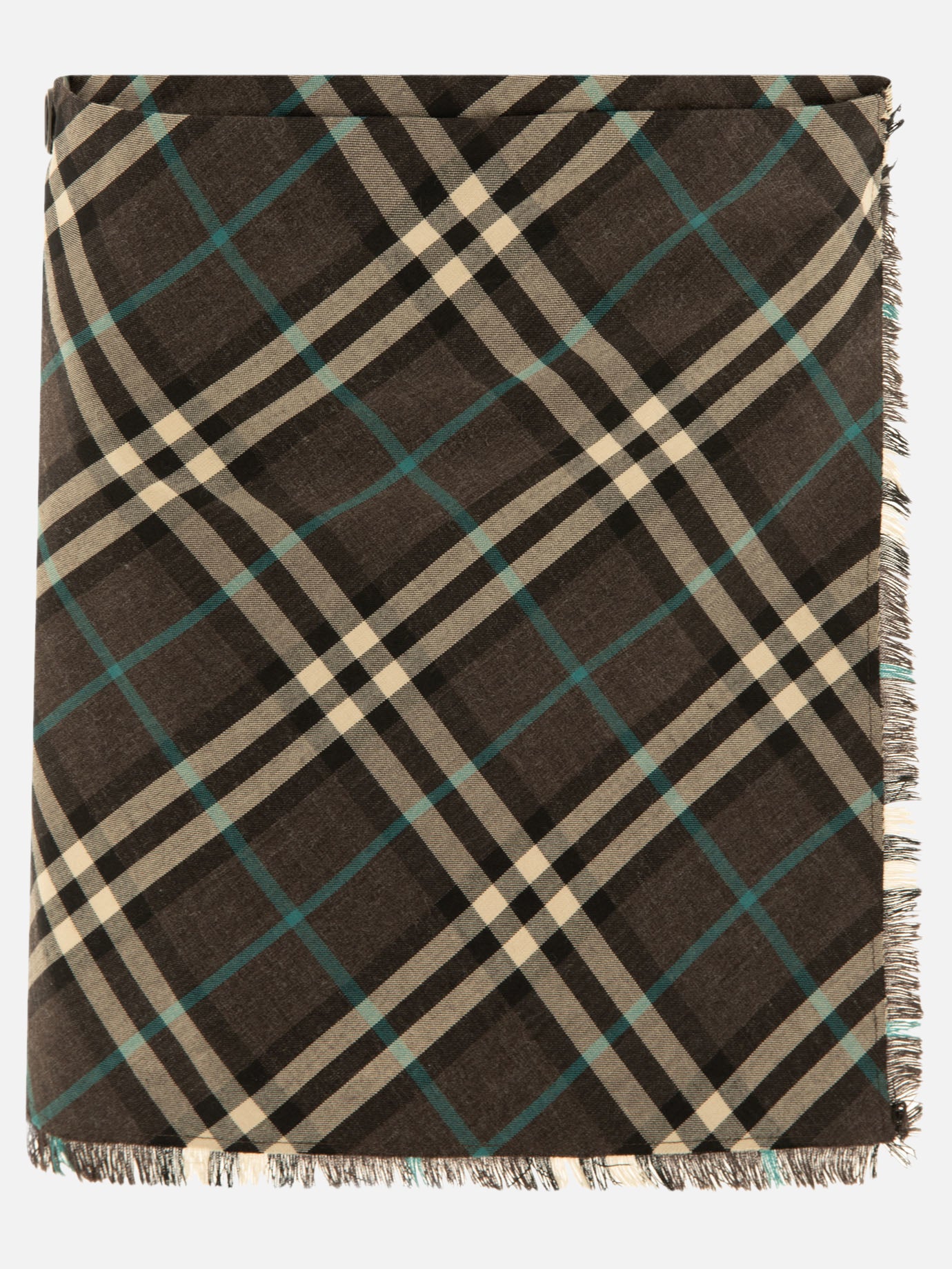 Burberry Check wool blend mini kilt 10503323_08 Grey 1