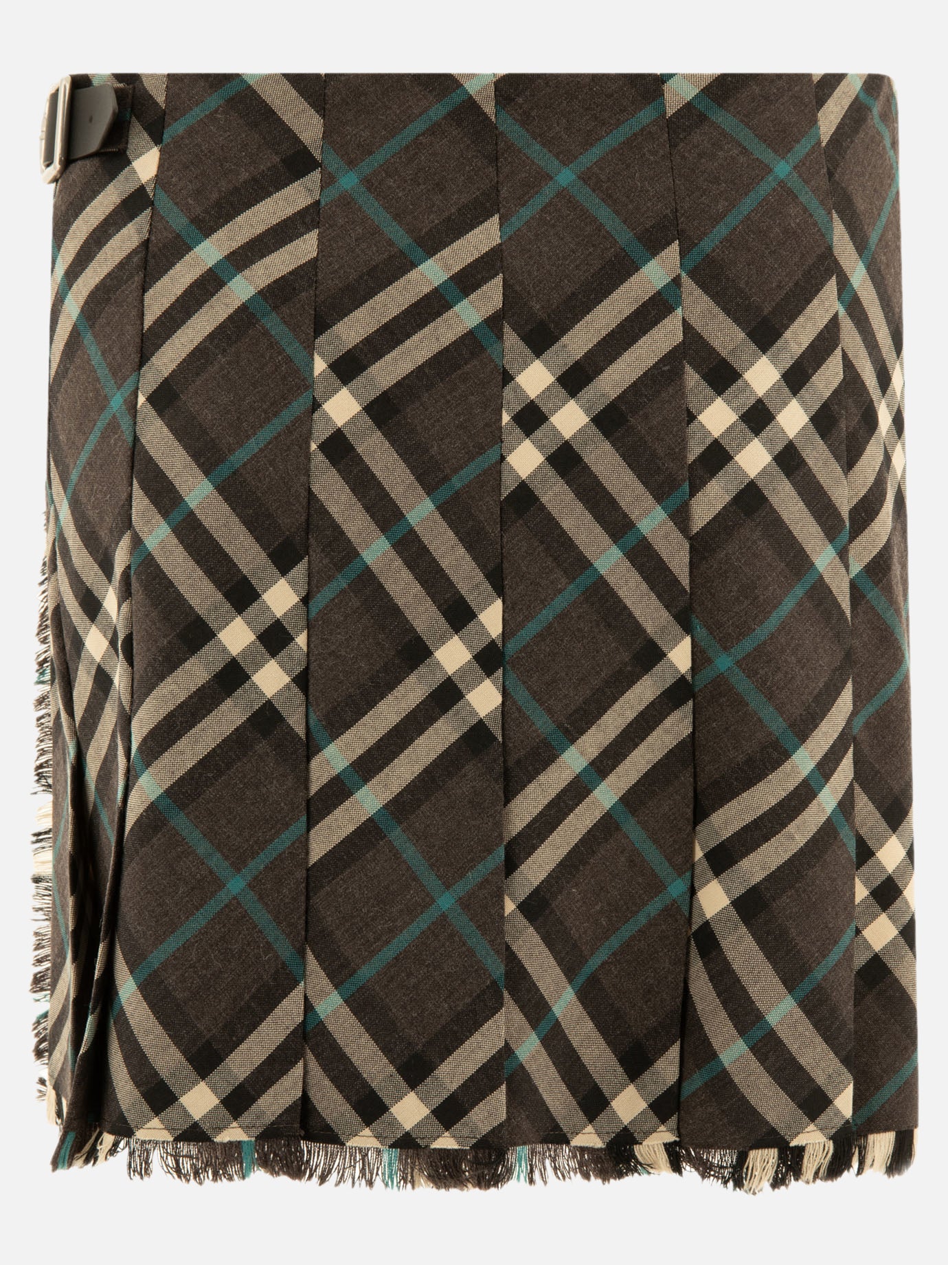 Burberry Check wool blend mini kilt 10503323_08 Grey 2