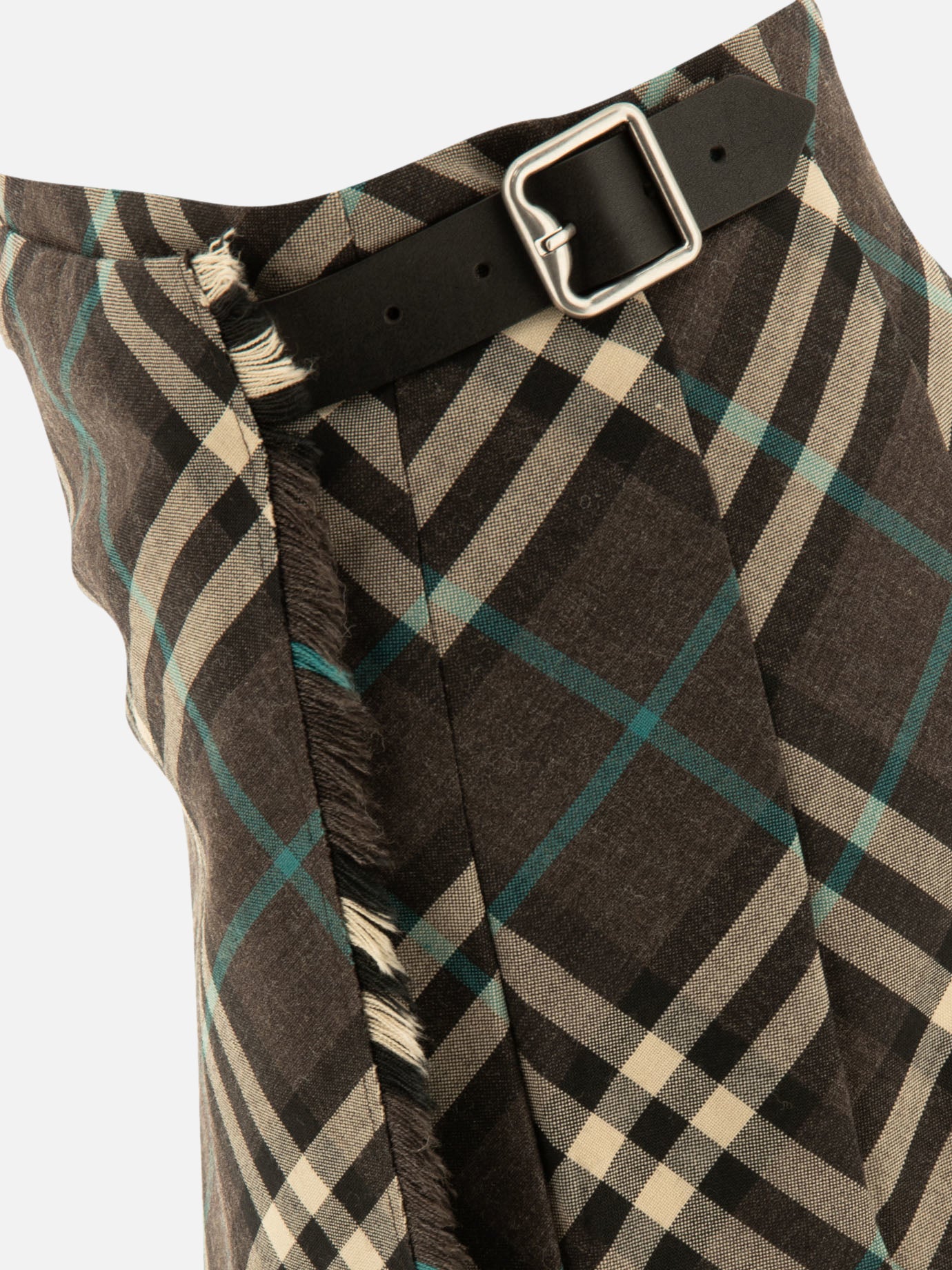 Burberry Check wool blend mini kilt 10503323_08 Grey 4