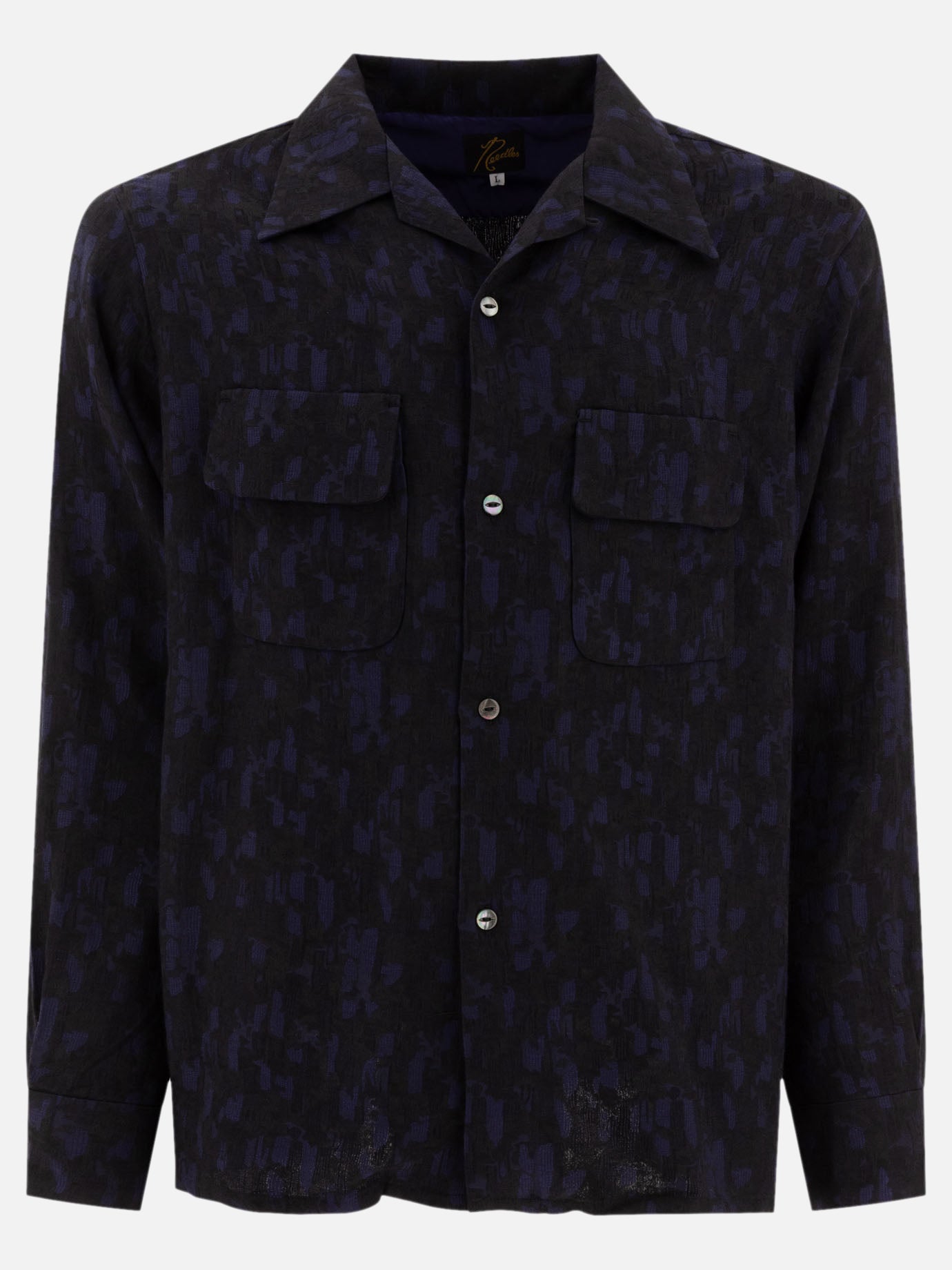 Needles "Abstract Jacquard" shirt 15809770_S Blue 1