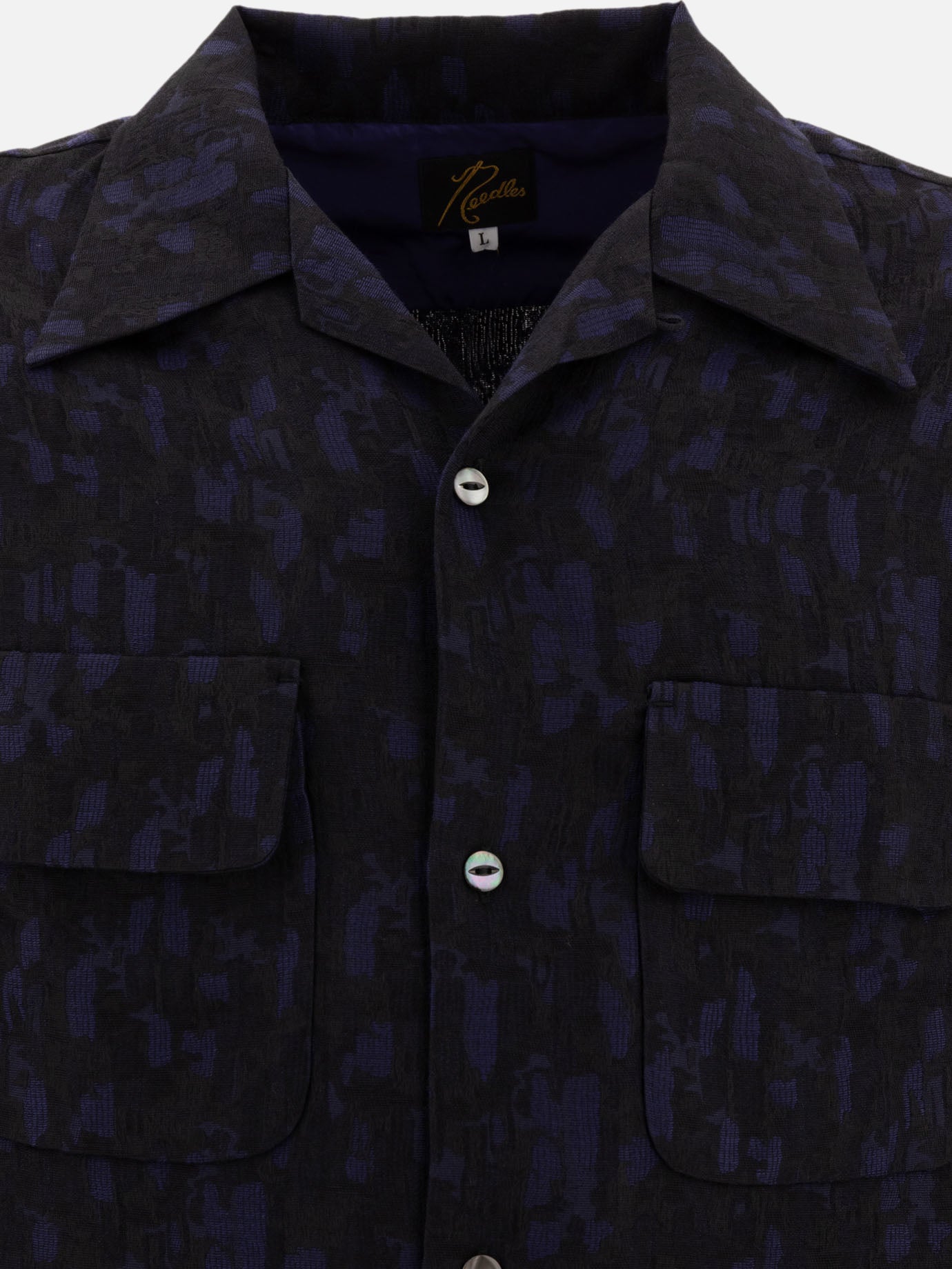 Needles "Abstract Jacquard" shirt 15809770_S Blue 3