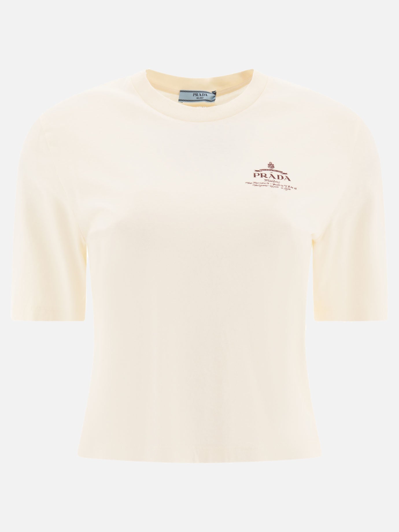 Prada Printed jersey t-shirt 17592392_S White 1