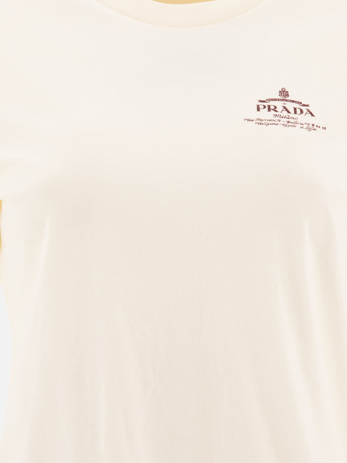 Prada Printed jersey t-shirt 17592392_S White 3