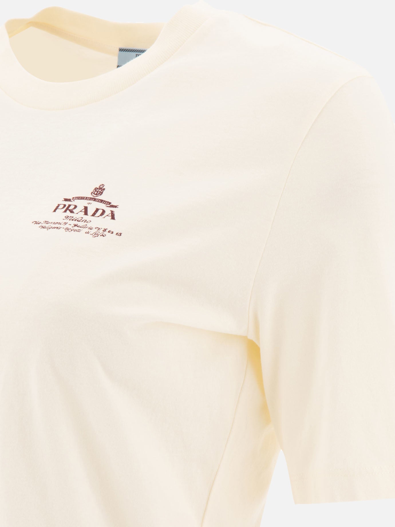 Prada Printed jersey t-shirt 17592392_S White 4