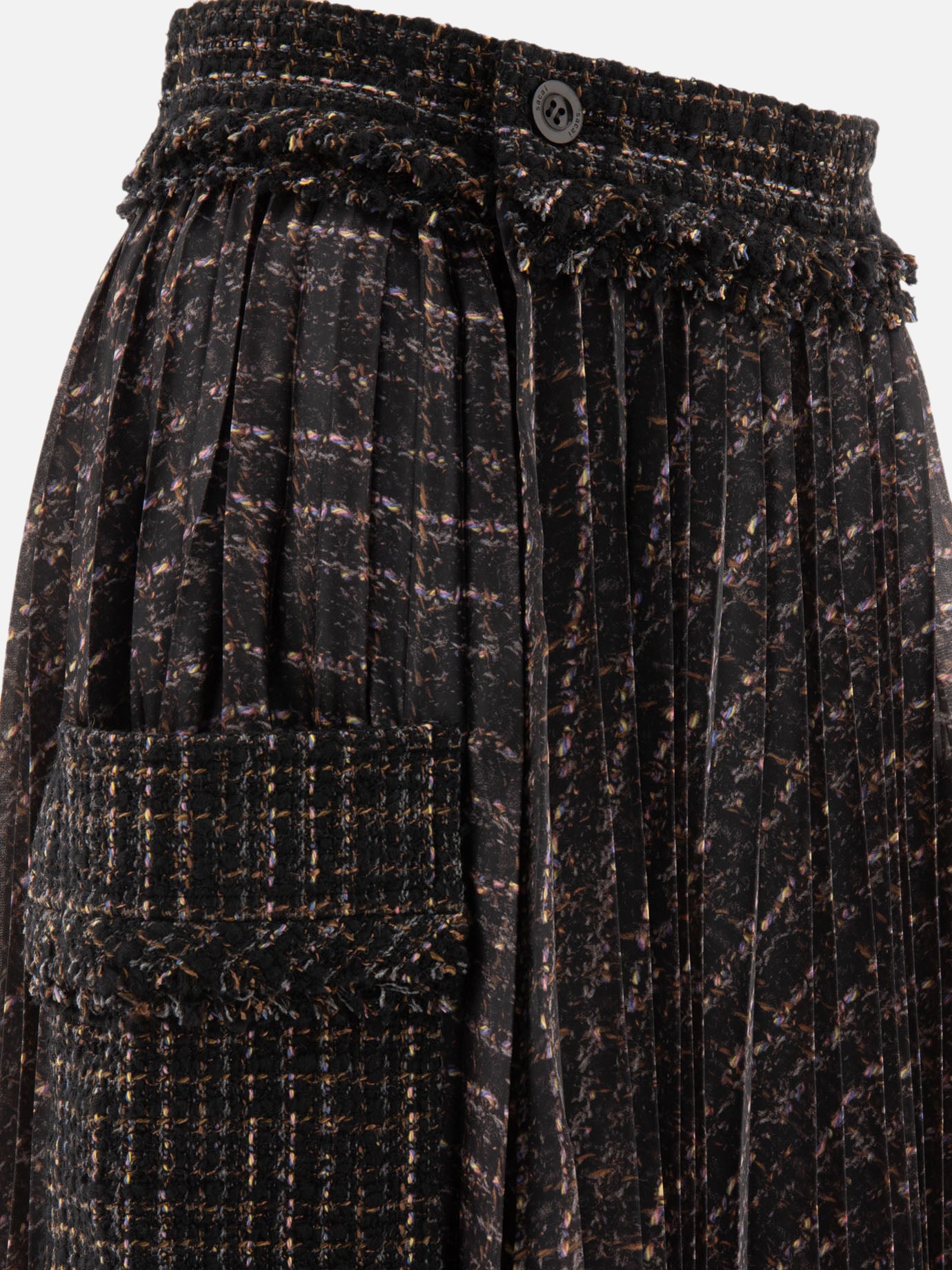 Sacai Pleated skirt with cargo pockets 11365892_1 Black 4