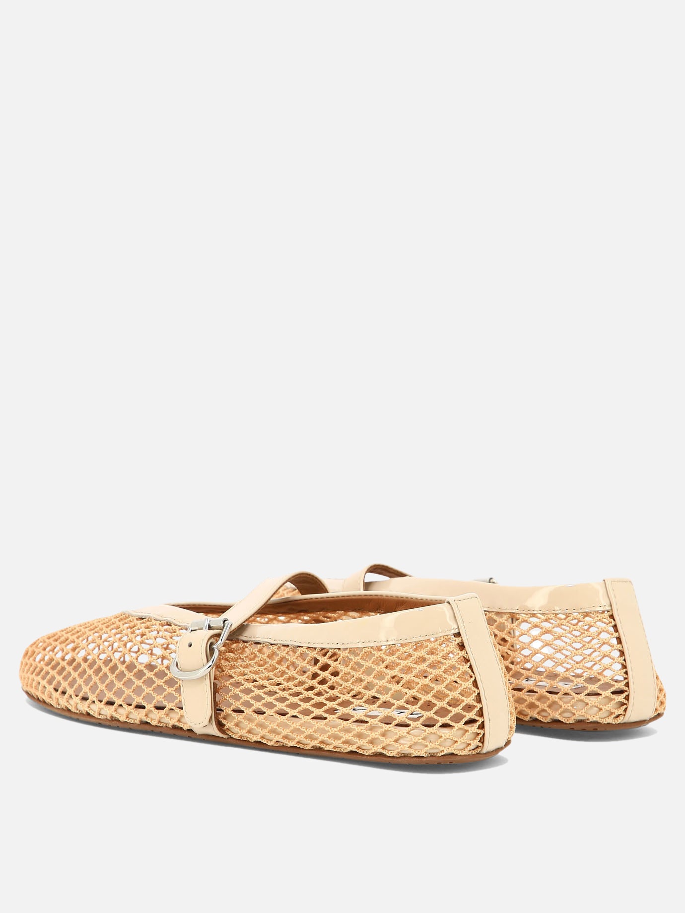 Mary Jane ballet flats 90% polyamide 10% calf leather - 100% rubber  Pink - Alaïa Women | PDP | VIETTI Online Store | thumbnail_4