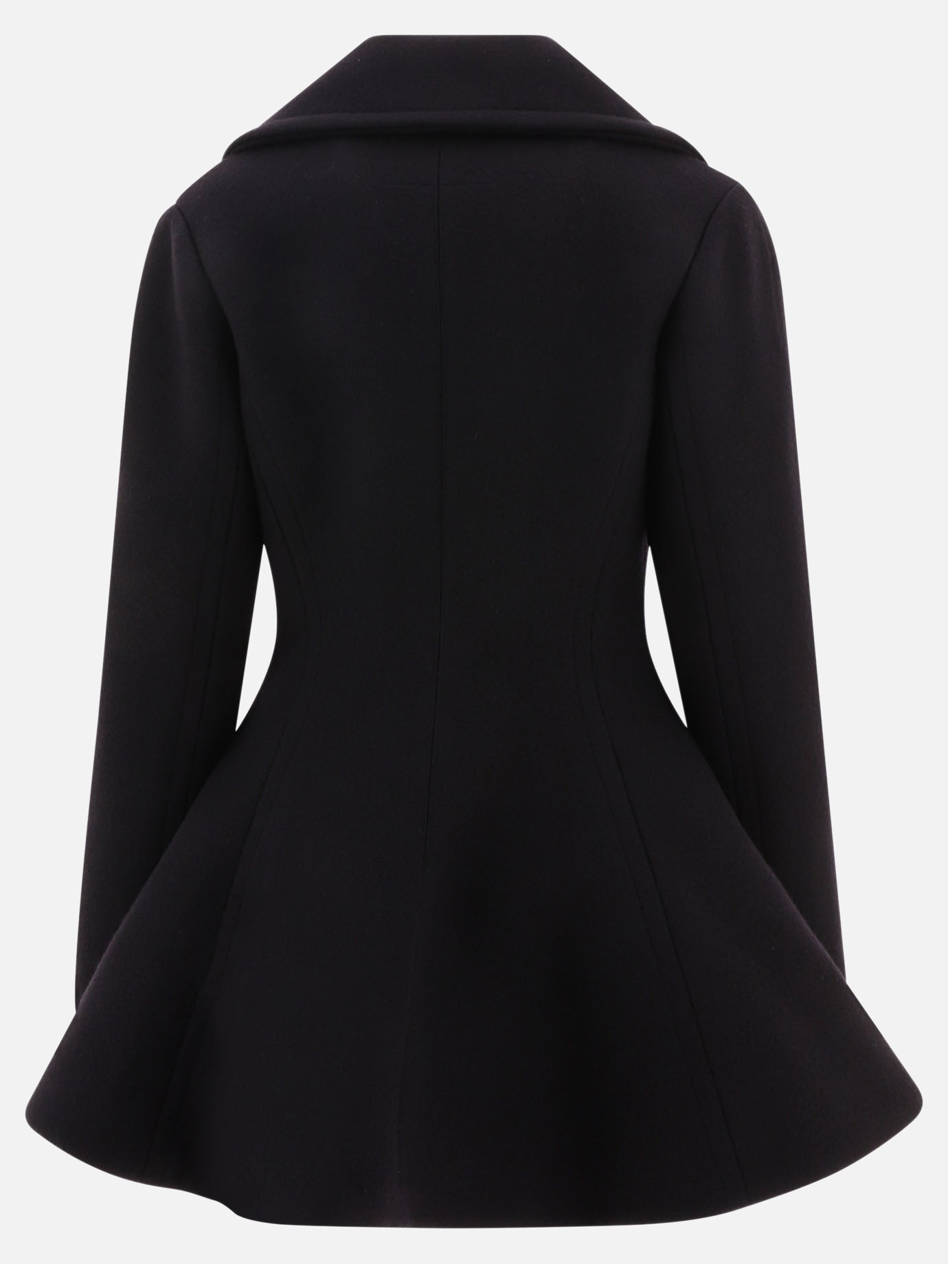 Long coats 83% wool 17% polyamide  Black - Alaïa Women | PDP | VIETTI Online Store | thumbnail_2