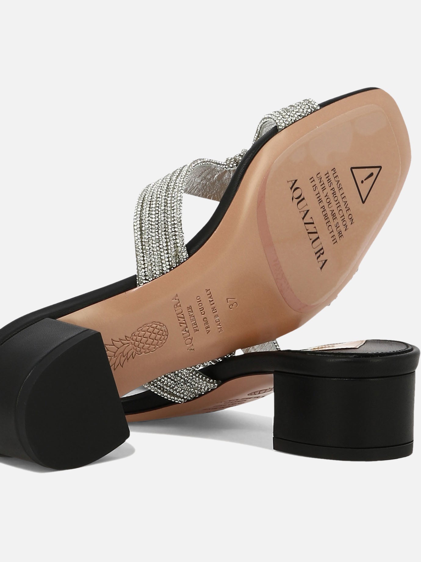 Heeled sandals 100% leather - 100% leather  Black - Aquazzura Women | PDP | VIETTI Online Store | thumbnail_5