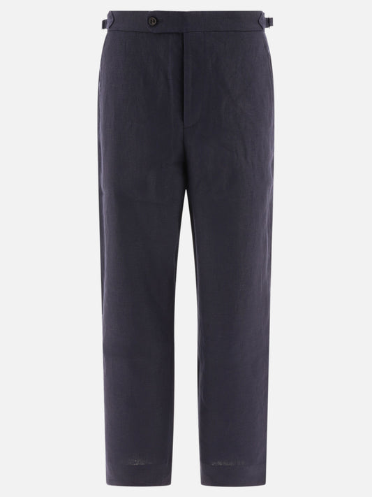 Bode Linen tailored trousers Blue