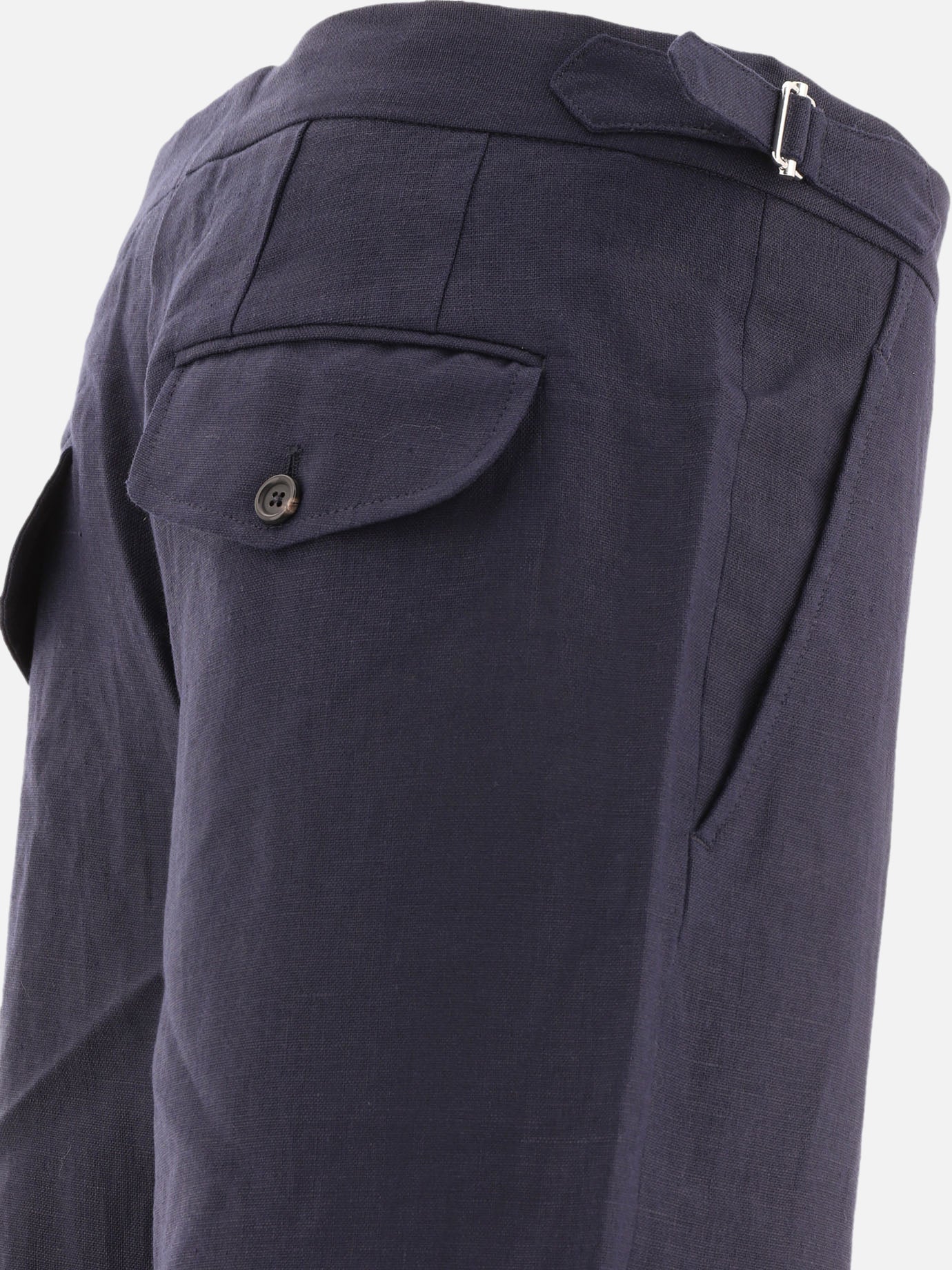 Bode Linen tailored trousers Blue