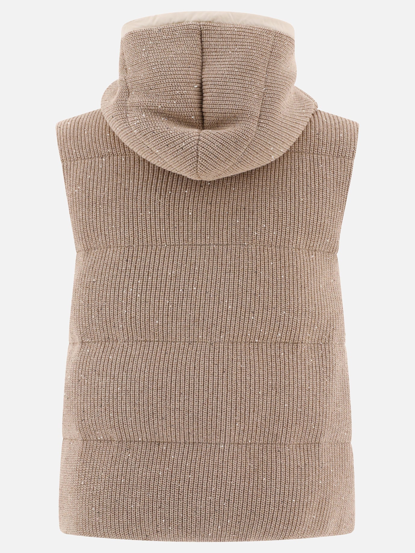 Vest jackets 96% cotton 4% polyester - Padding: down and feathers  Beige - Brunello Cucinelli Women | PDP | VIETTI Online Store | Zoom-Modal_2
