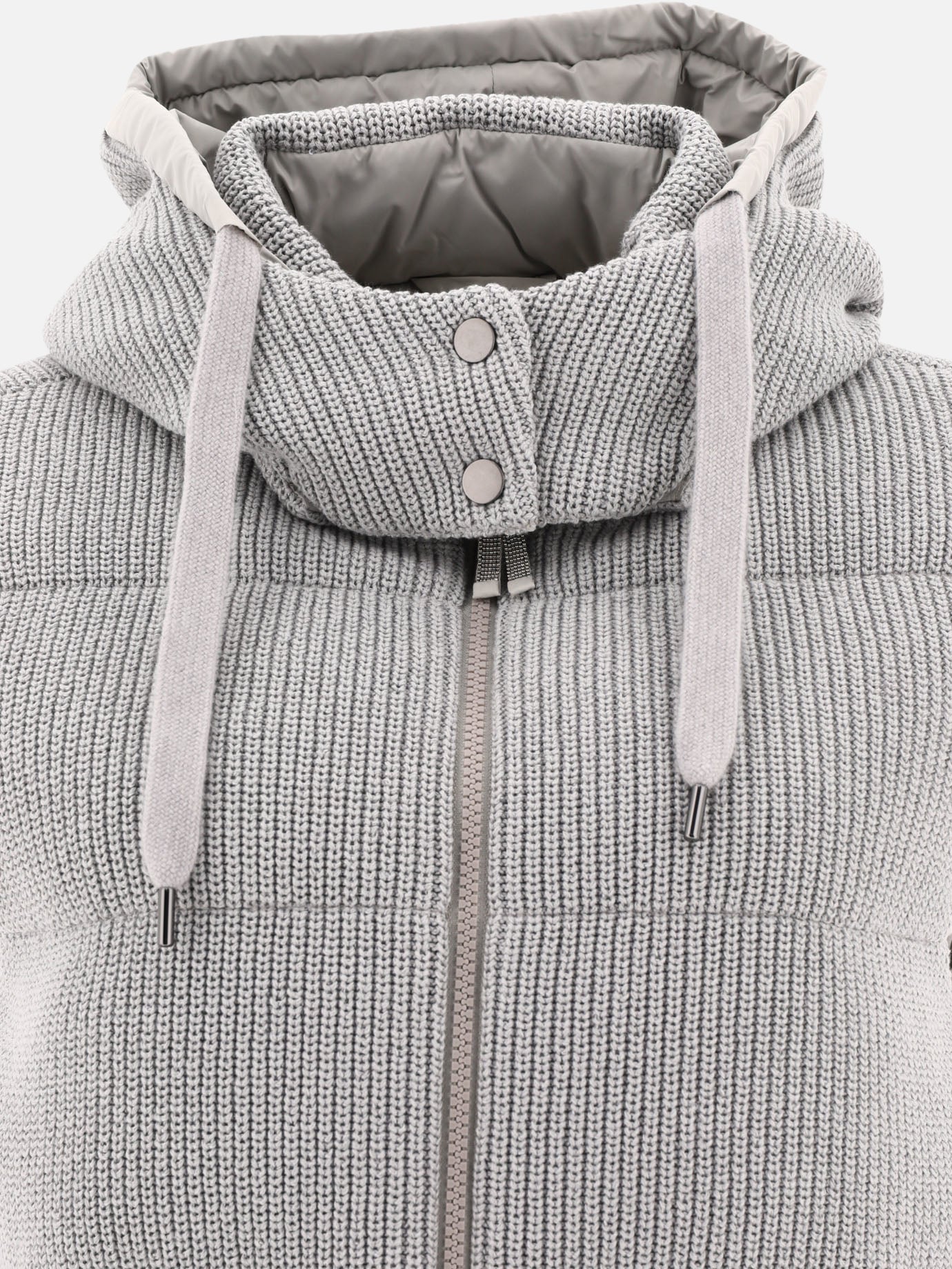 Vest jackets 96% cotton 4% polyester  Grey - Brunello Cucinelli Women | PDP | VIETTI Online Store | Zoom-Modal_3
