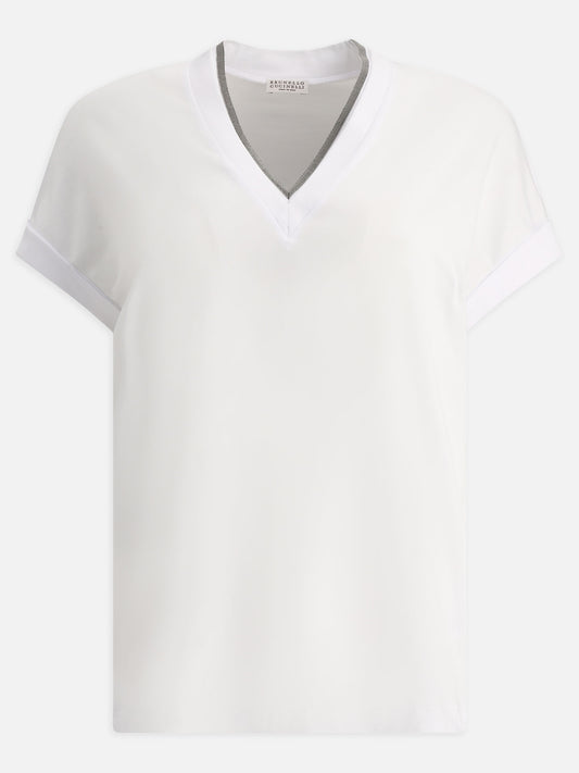 "Precious Neckline" ribbed t-shirt