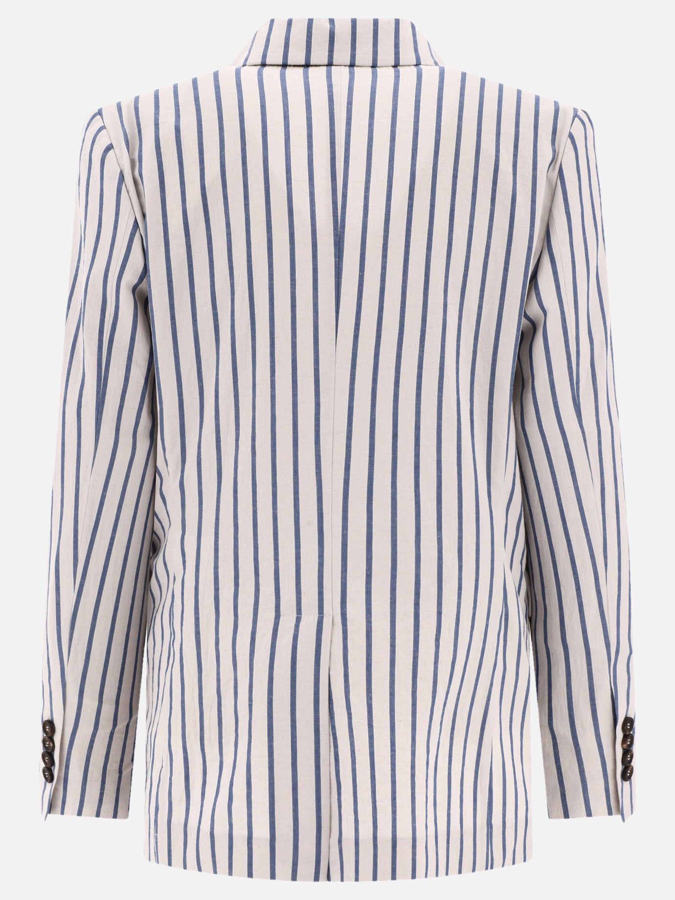 Blazers 95% cotton 3% linen 2% ramie  Light blue - Brunello Cucinelli Women | PDP | VIETTI Online Store | thumbnail_2