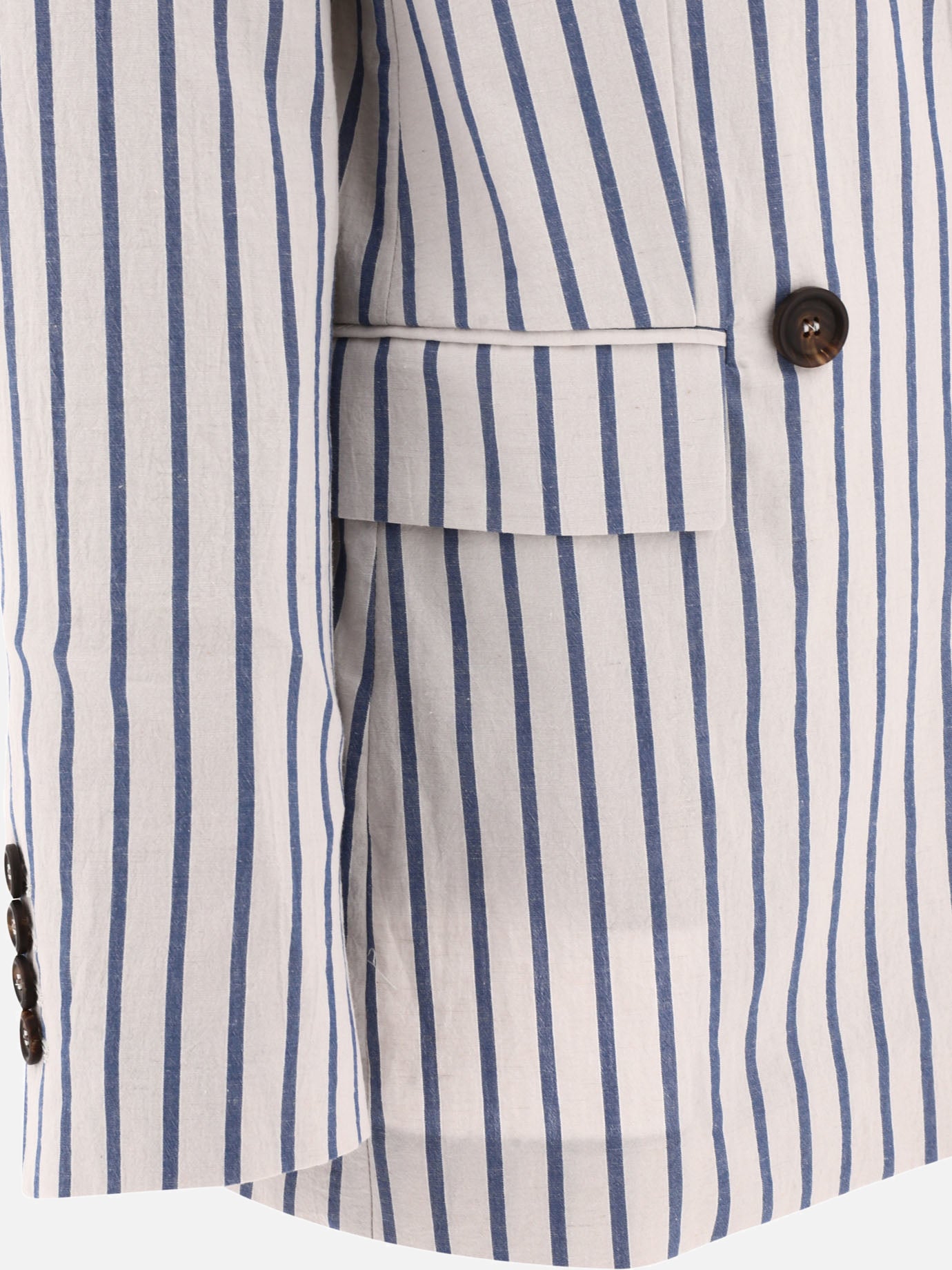 Blazers 95% cotton 3% linen 2% ramie  Light blue - Brunello Cucinelli Women | PDP | VIETTI Online Store | Zoom-Modal_4
