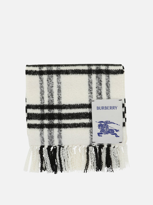 Fringed scarves 100% wool  White - Burberry Women | PLP | VIETTI Online Store 

