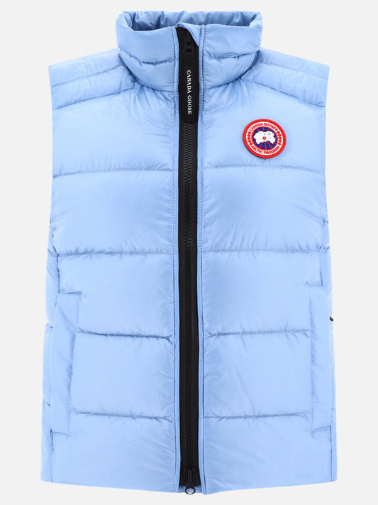 Vest jackets 100% nylon - Padding: down and feather  Light blue - Canada Goose Women | PLP | VIETTI Online Store 
