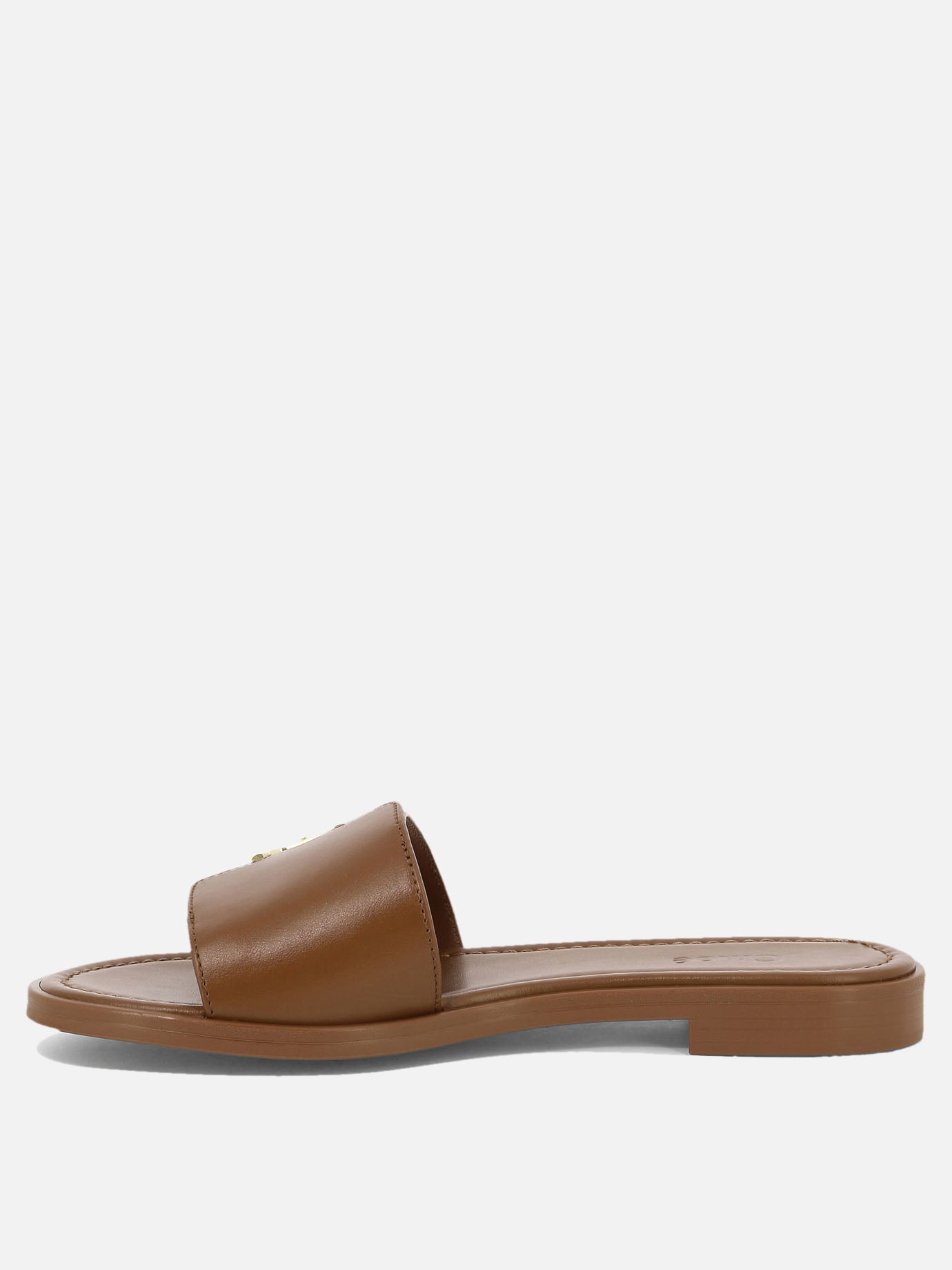 Flat sandals 100% leather - 100% tpu  Brown - Chloé Women | PDP | VIETTI Online Store | thumbnail_3