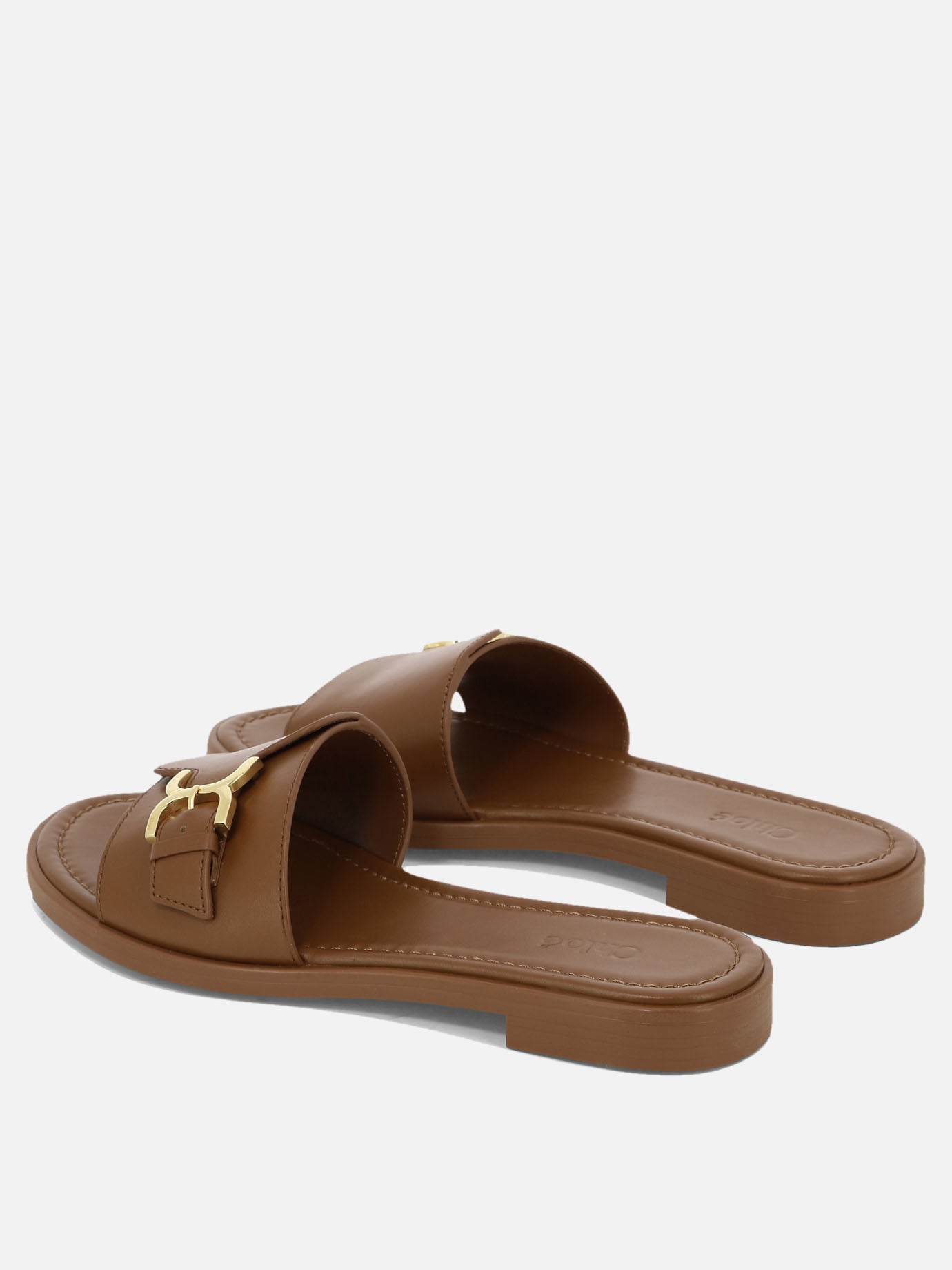 Flat sandals 100% leather - 100% tpu  Brown - Chloé Women | PDP | VIETTI Online Store | Zoom-Modal_4
