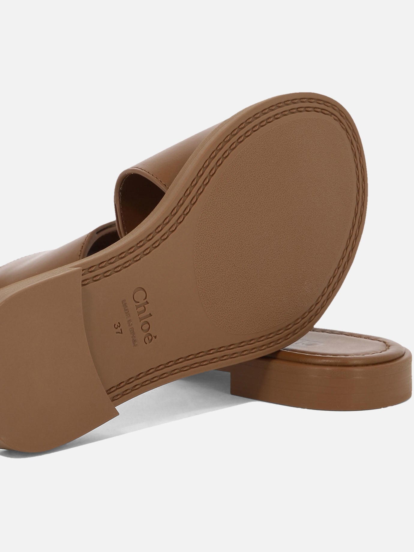 Flat sandals 100% leather - 100% tpu  Brown - Chloé Women | PDP | VIETTI Online Store | thumbnail_5