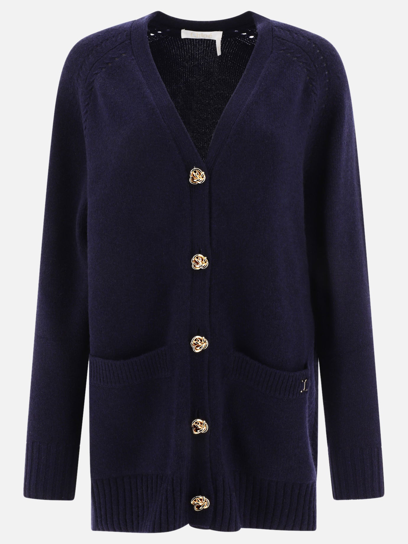 Cardigans 96% cashmere 4% wool  Blue - Chloé Women | PDP | VIETTI Online Store | Zoom-Modal
