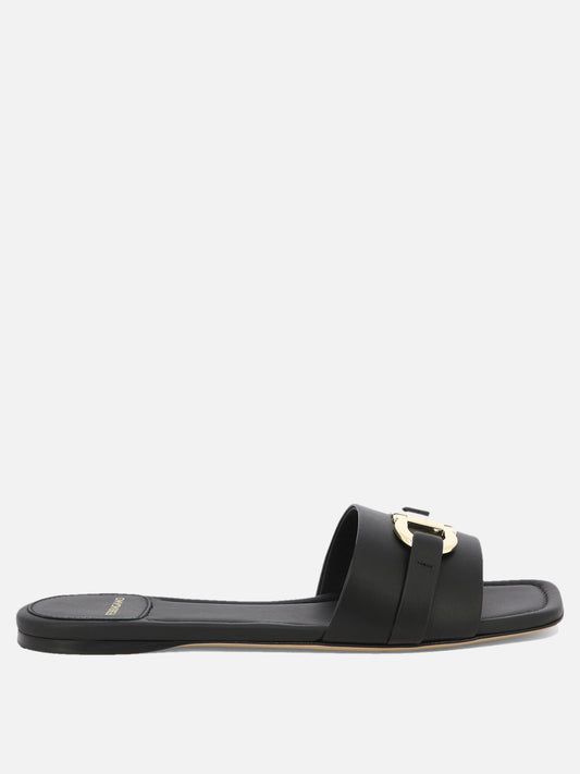 Flat sandals 0769636  Black - Ferragamo Women | PLP | VIETTI Online Store 
