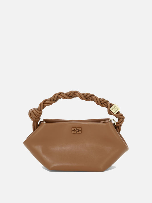 Small bags 65% recycled leather 19% polyurethane fibre 16% polyester  Brown - Ganni Women | PDP | VIETTI Online Store 
