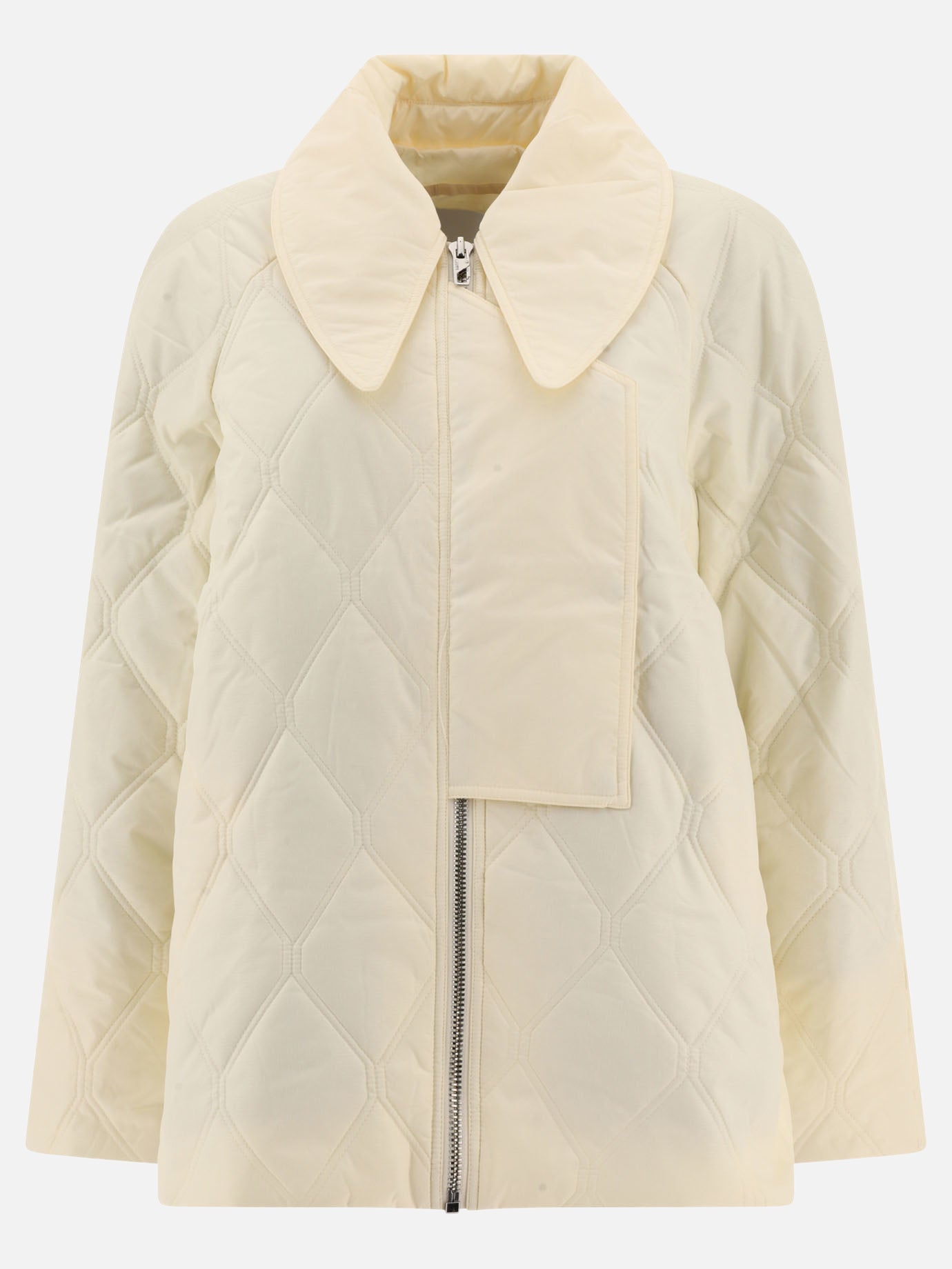 Quilted & Utility Jackets 100% recycled polyester  White - Ganni Women | PDP | VIETTI Online Store | Zoom-Modal
