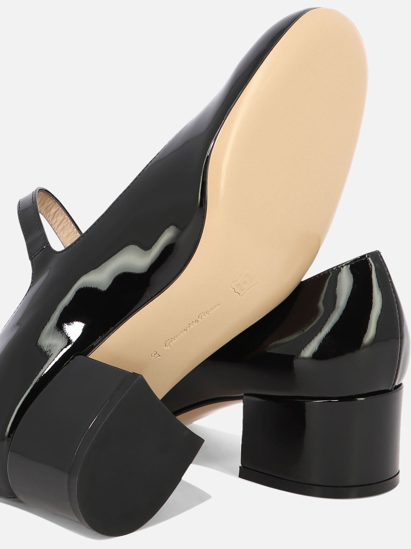 Mary Jane 100% patent leather - 100% leather  Black - Gianvito Rossi Women | PDP | VIETTI Online Store | thumbnail_5