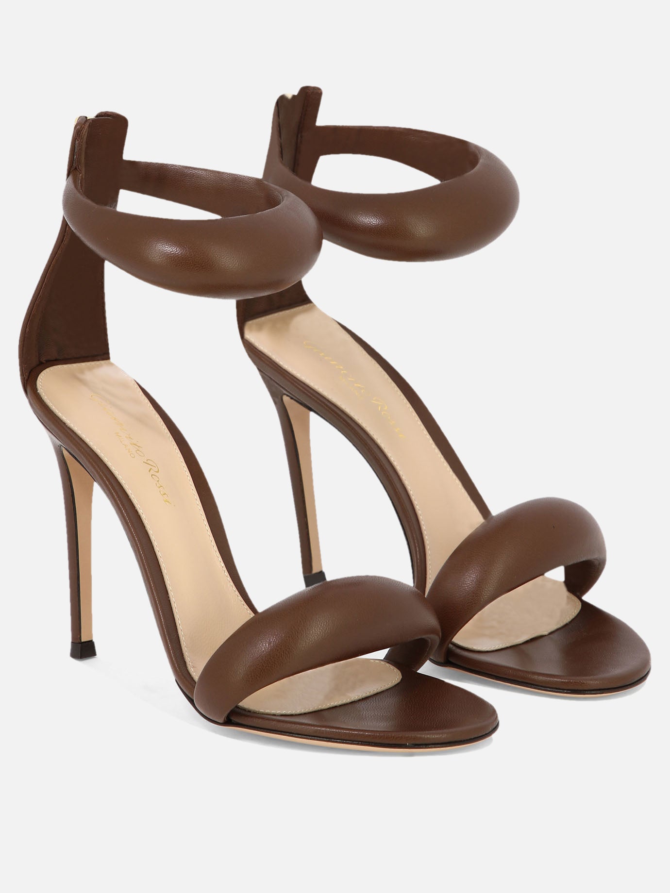 Heeled sandals 100% leather - 100% leather  Brown - Gianvito Rossi Women | PDP | VIETTI Online Store | thumbnail_2