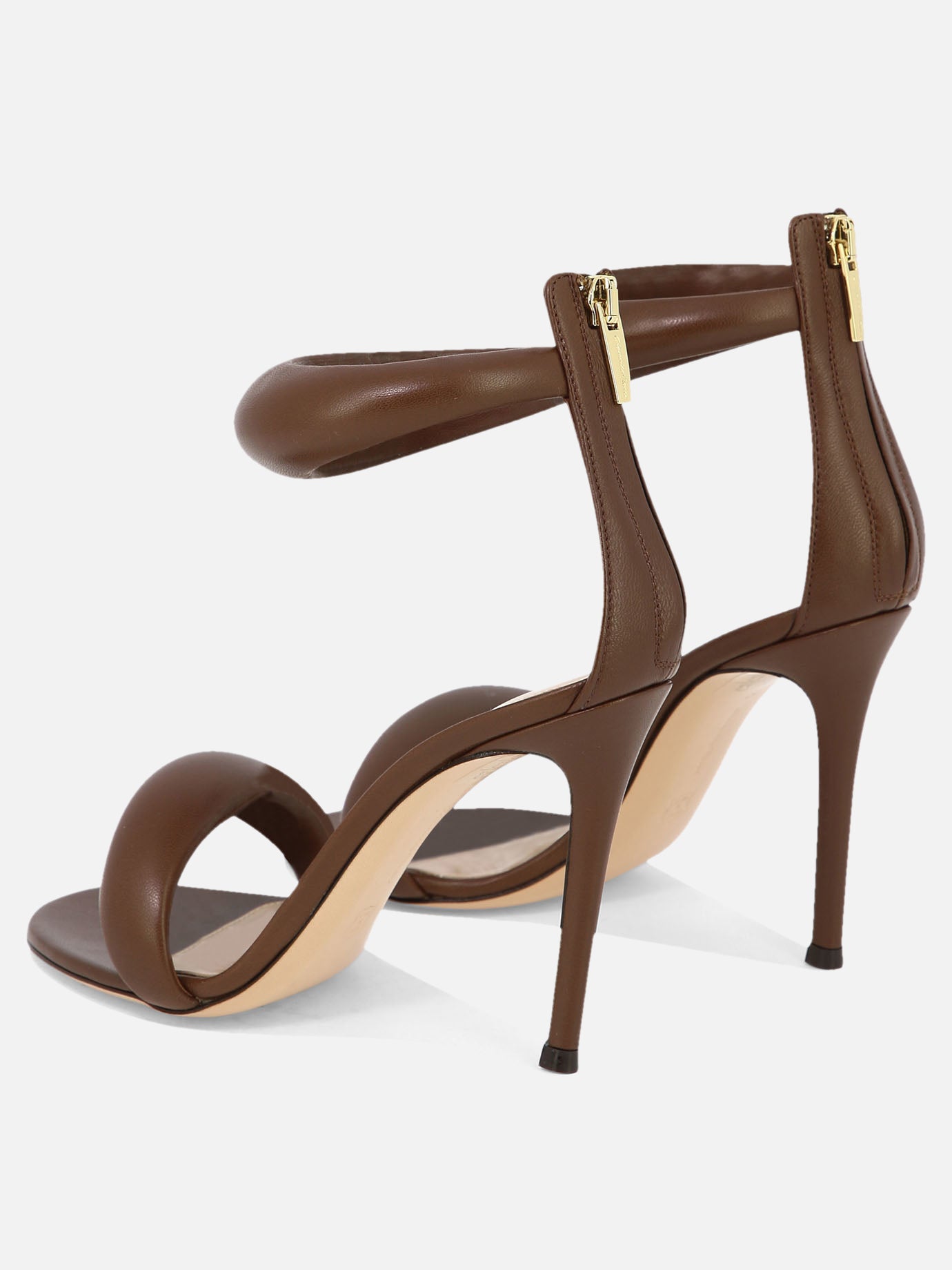 Heeled sandals 100% leather - 100% leather  Brown - Gianvito Rossi Women | PDP | VIETTI Online Store | thumbnail_4