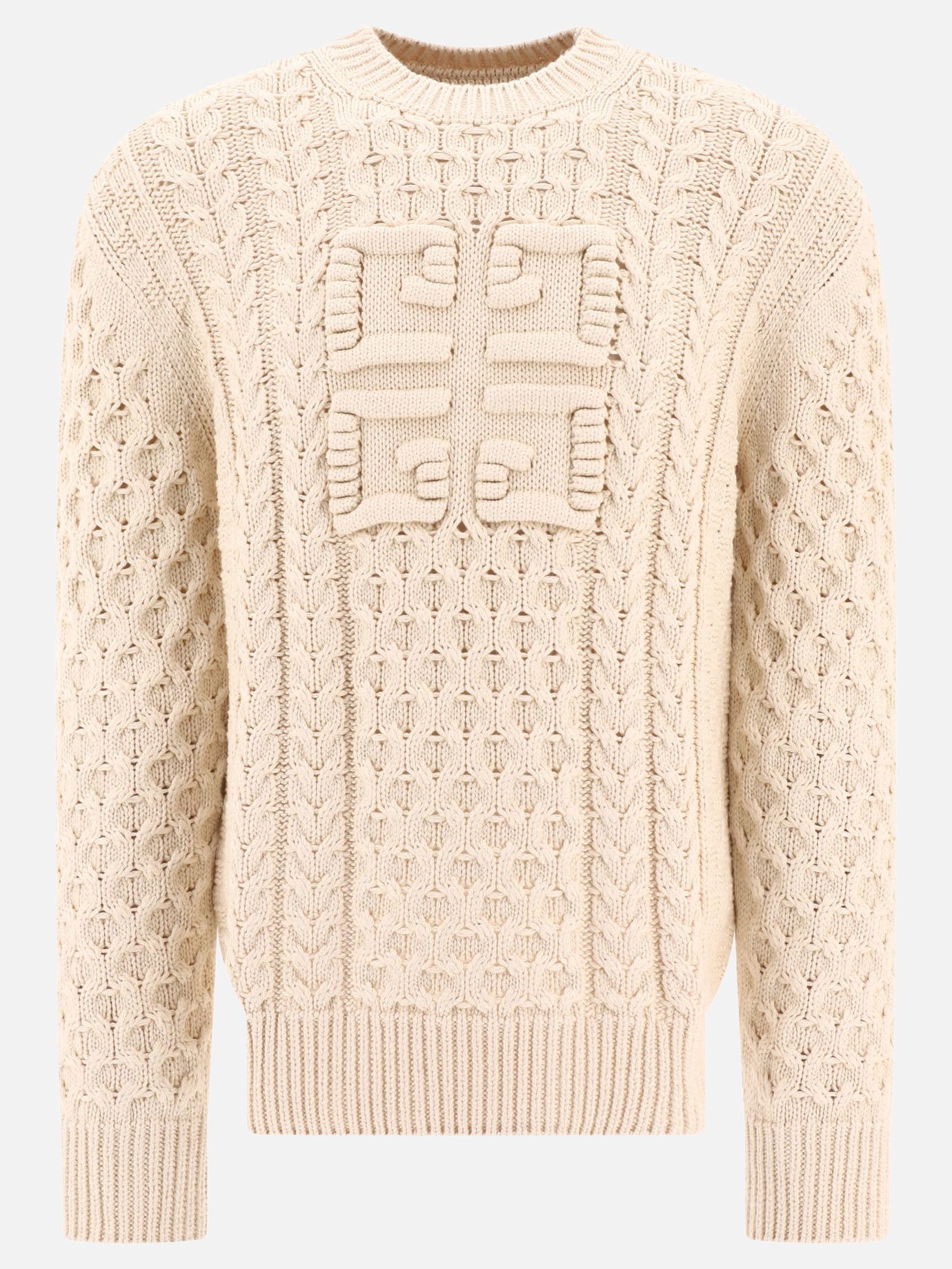 Crewneck sweaters 88% cotton 12% polyamide  Beige - Givenchy Men | PDP | VIETTI Online Store | Zoom-Modal
