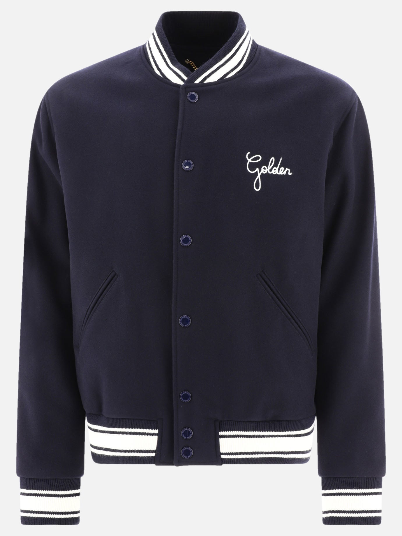 Bomber jackets 72% virgin wool 28% polyamide  Blue - Golden Goose Men | PDP | VIETTI Online Store | thumbnail