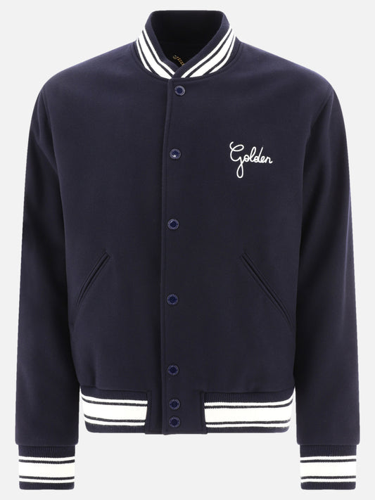 Bomber jackets 72% virgin wool 28% polyamide  Blue - Golden Goose Men | PLP | VIETTI Online Store 

