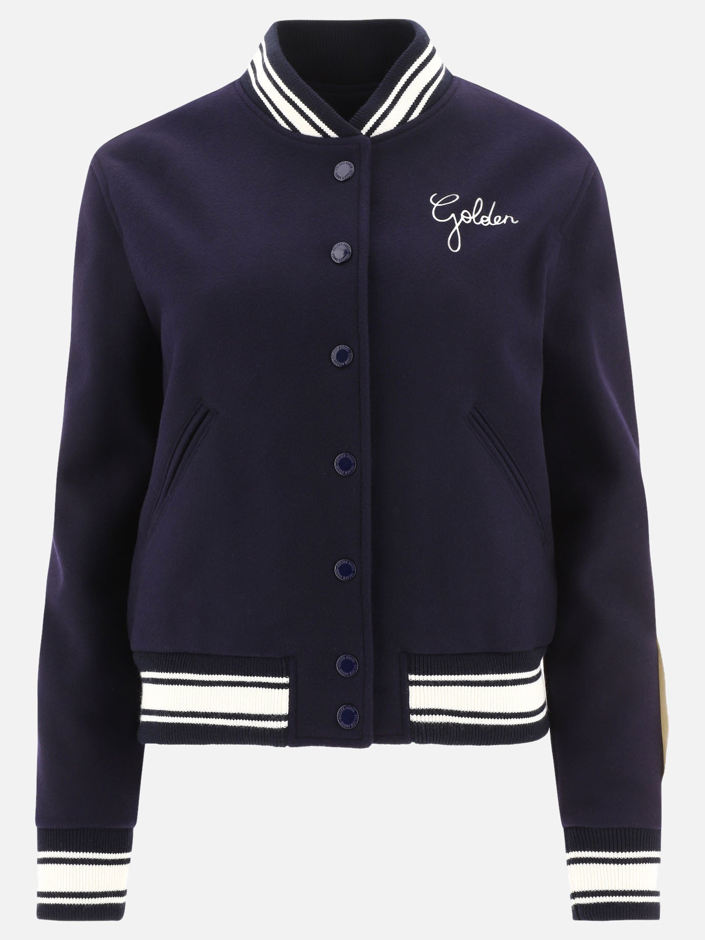 Bomber jackets 72% wool 28% polyamide  Blue - Golden Goose Women | PDP | VIETTI Online Store | thumbnail