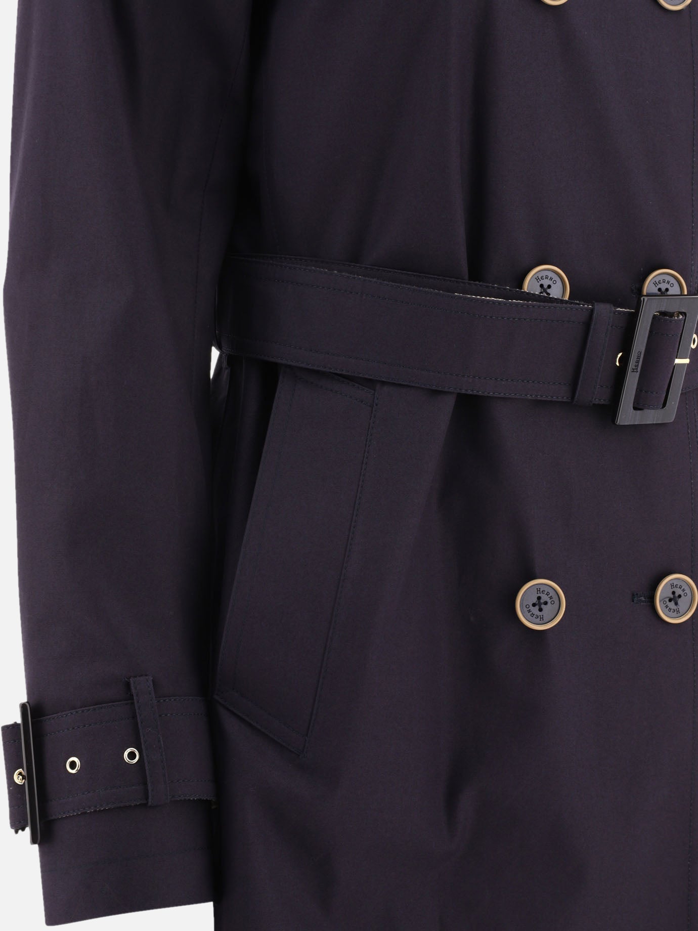 Raincoats & Trench coats 100% cotton  Blue - Herno Women | PDP | VIETTI Online Store | Zoom-Modal_4
