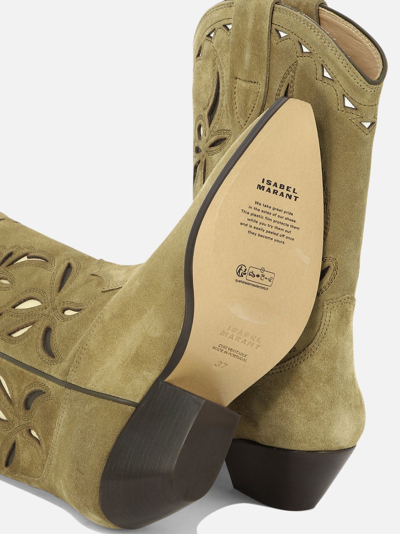 Cowboy 100% suede - 100% leather  Beige - Isabel Marant Women | PDP | VIETTI Online Store | thumbnail_5