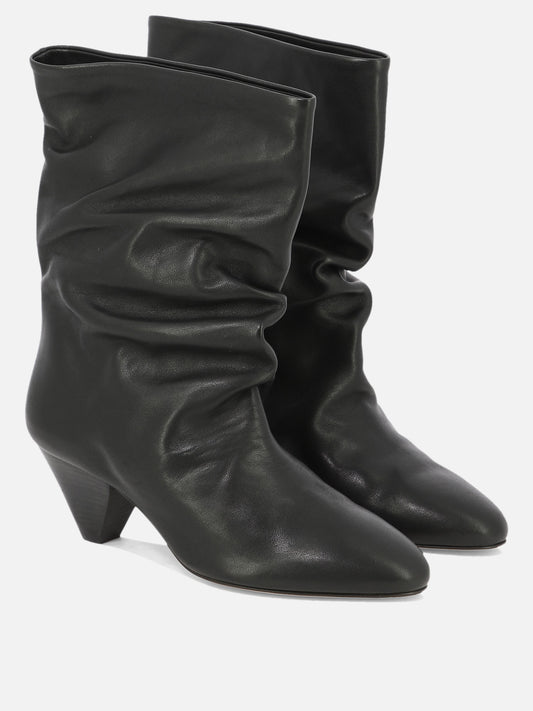 Pull-on boots 100% leather - 100% leather  Black - Isabel Marant Women | PLP | VIETTI Online Store | 2
