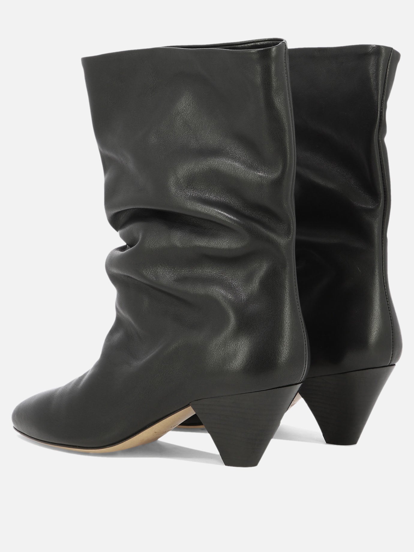 Pull-on boots 100% leather - 100% leather  Black - Isabel Marant Women | PDP | VIETTI Online Store | thumbnail_4