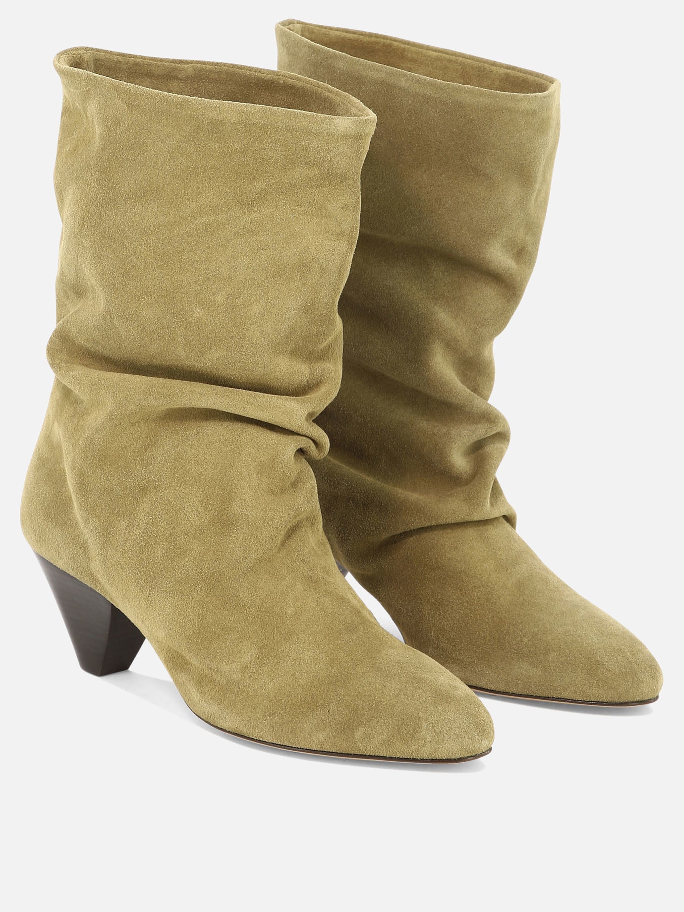 Pull-on boots 100% suede - 100% leather  Beige - Isabel Marant Women | PDP | VIETTI Online Store | thumbnail_2