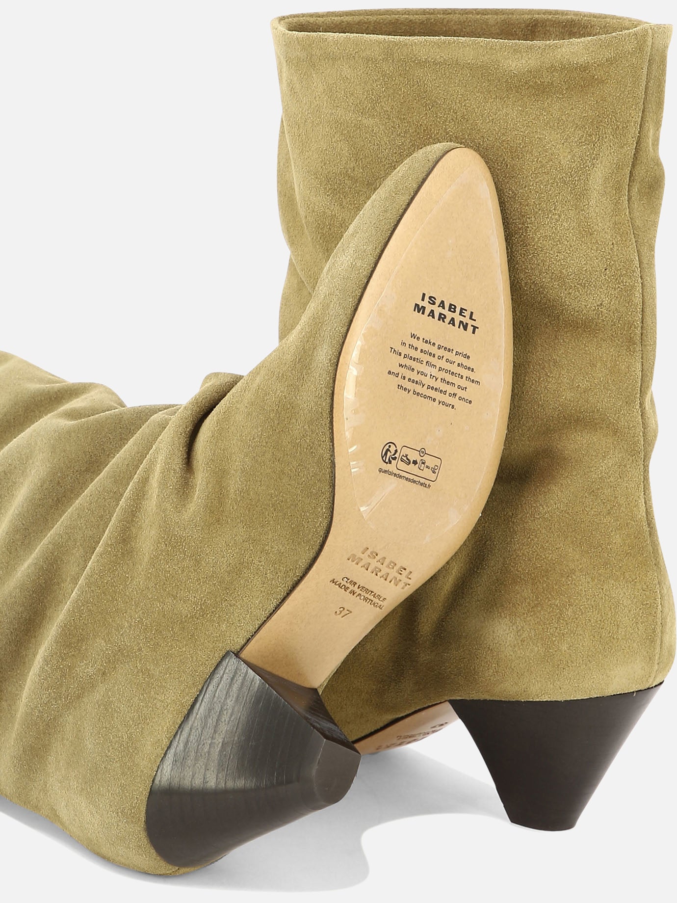 Pull-on boots 100% suede - 100% leather  Beige - Isabel Marant Women | PDP | VIETTI Online Store | thumbnail_5