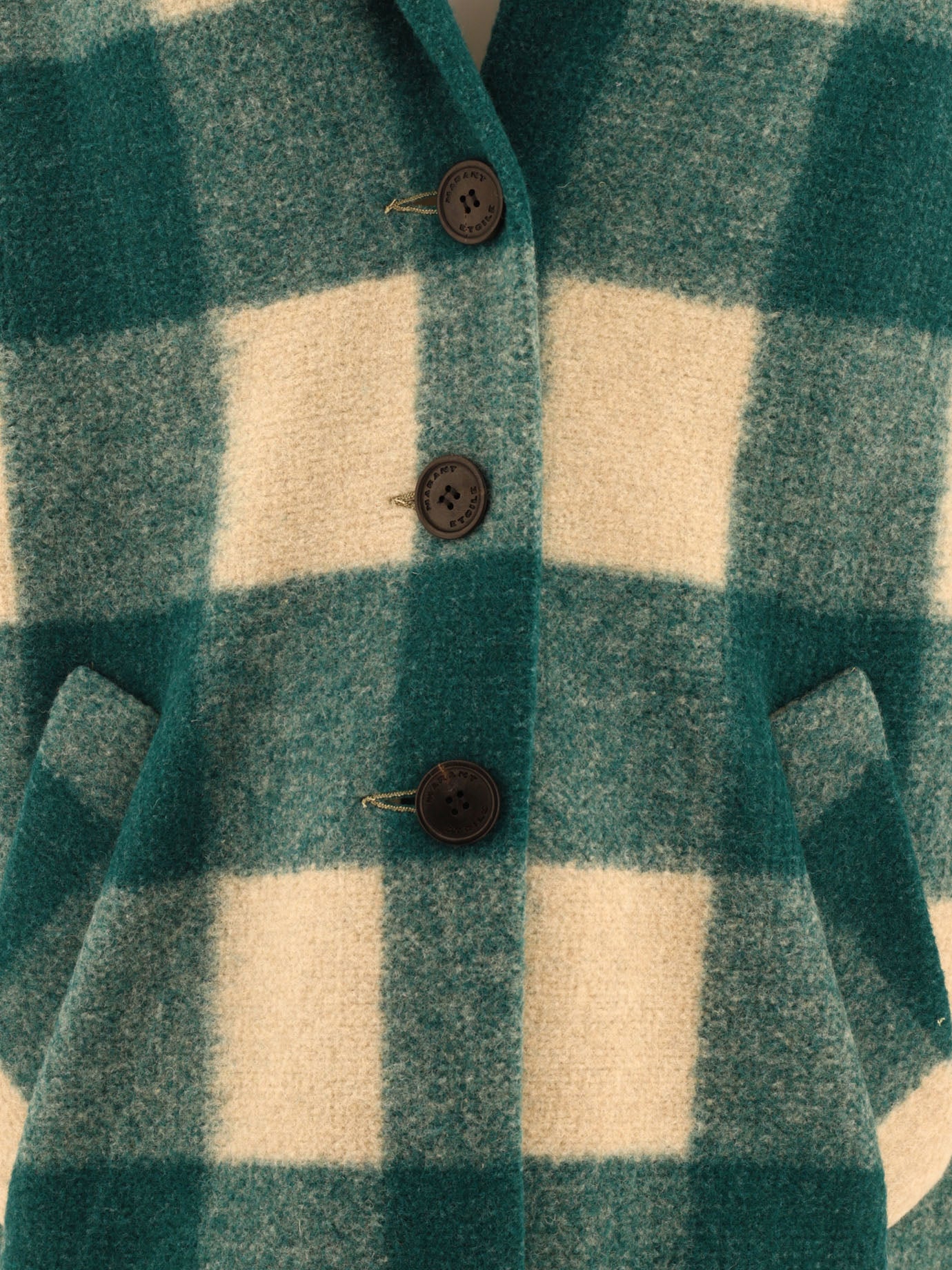 Long coats Check  Green - Marant Étoile Women | PDP | VIETTI Online Store | thumbnail_3