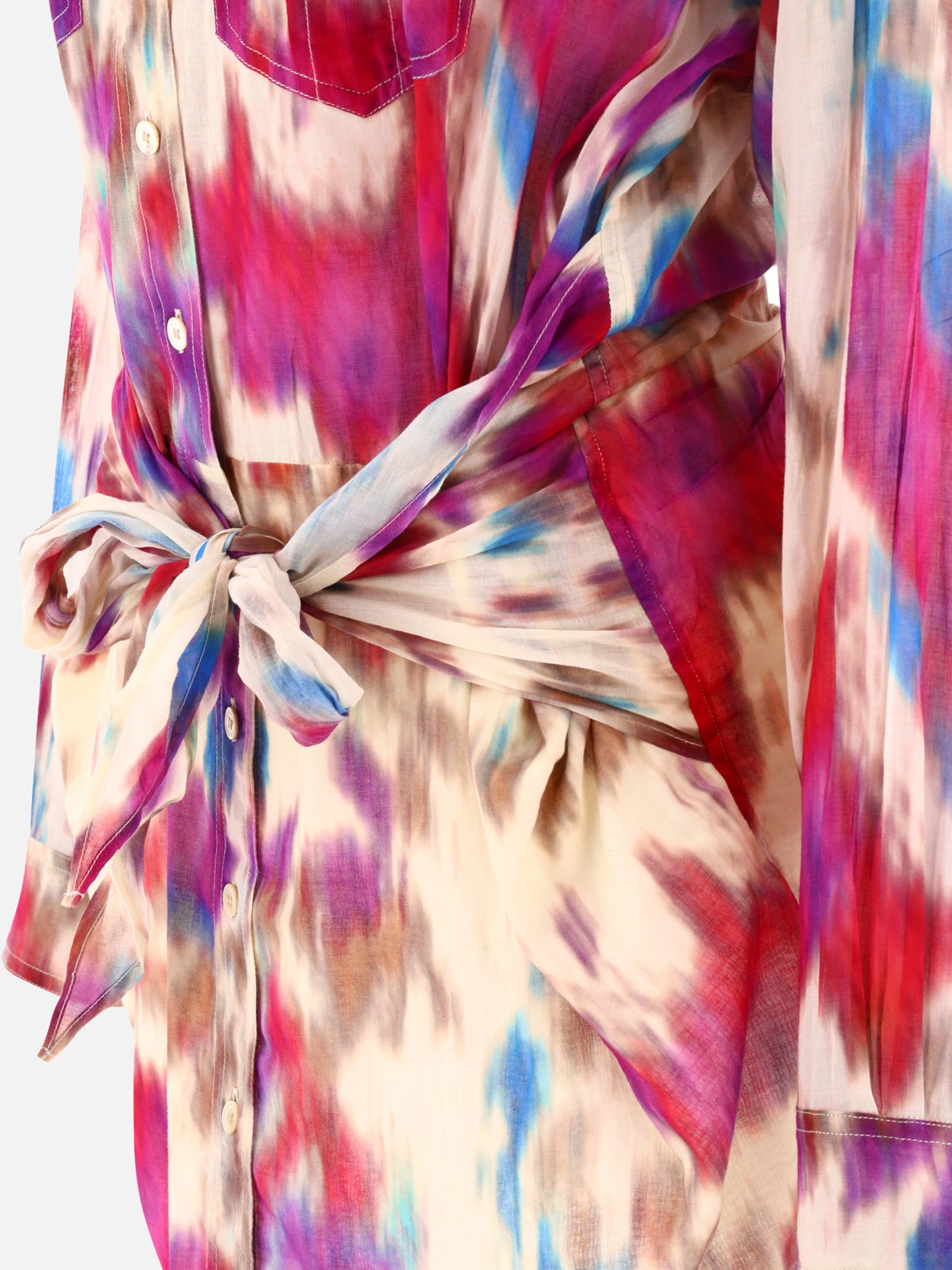 Mini dresses 100% cotton  Fuchsia - Marant Étoile Women | PDP | VIETTI Online Store | thumbnail_4