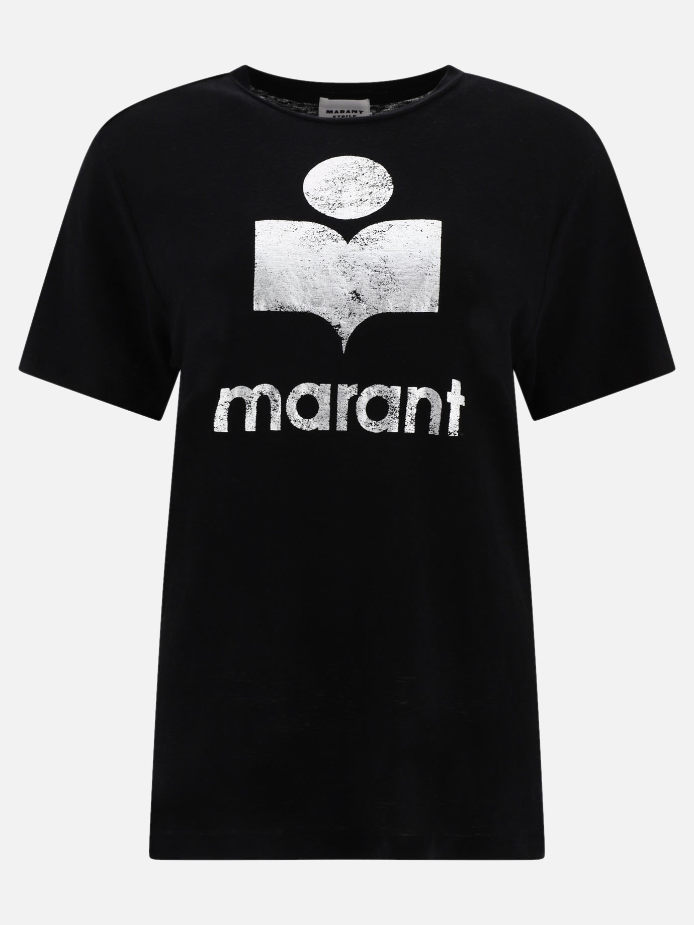 Crewneck t-shirts 100% linen  Black - Marant Étoile Women | PDP | VIETTI Online Store | thumbnail