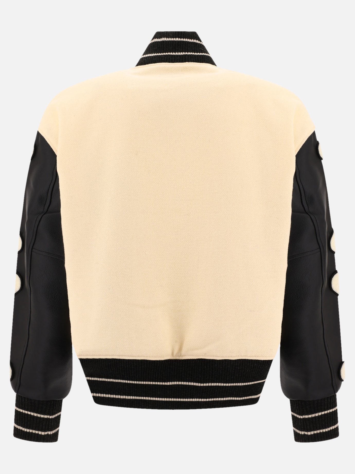 KAPITAL "I-Five" varsity bomber jacket Beige