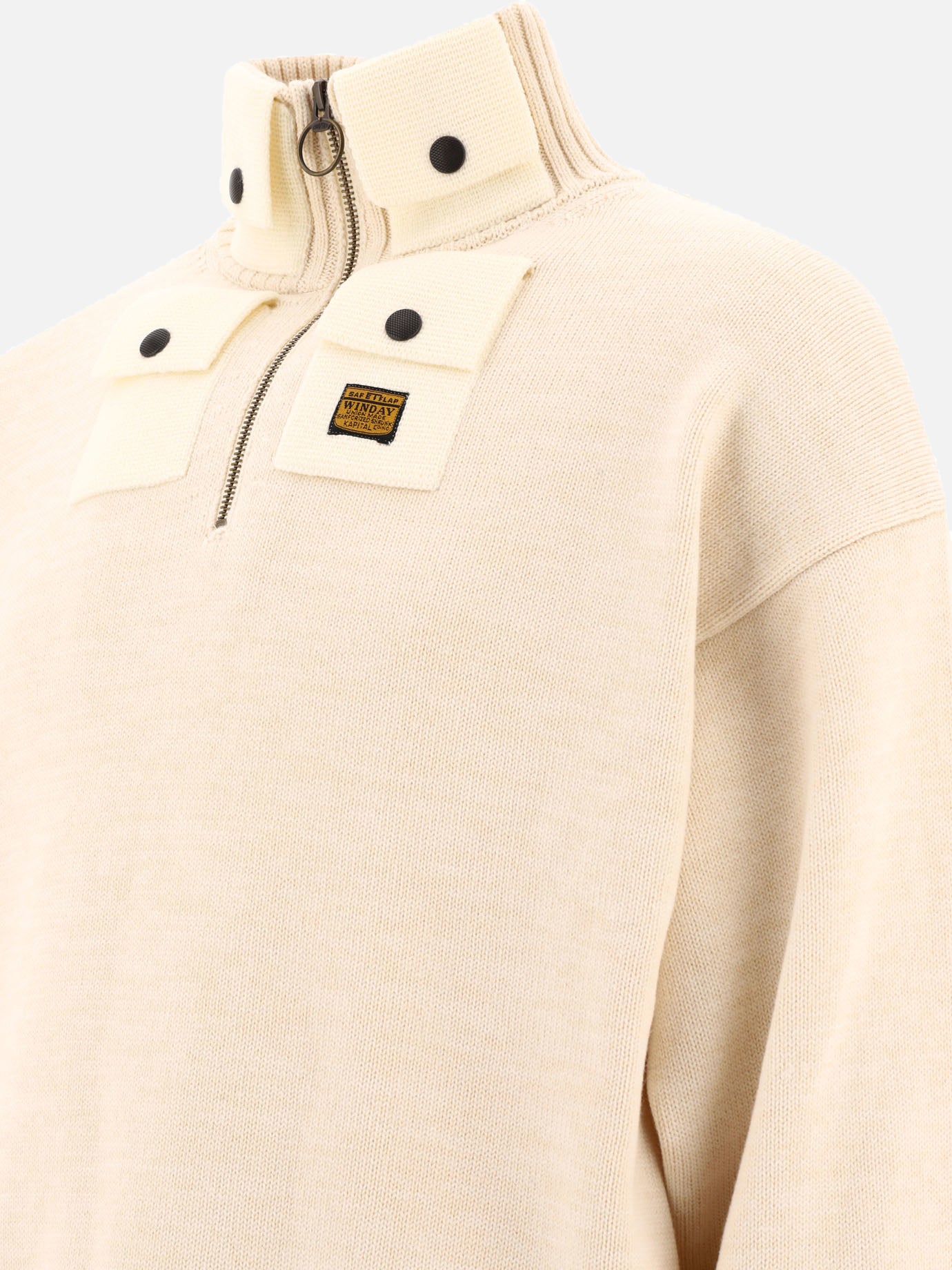 "8G" half-zip sweater