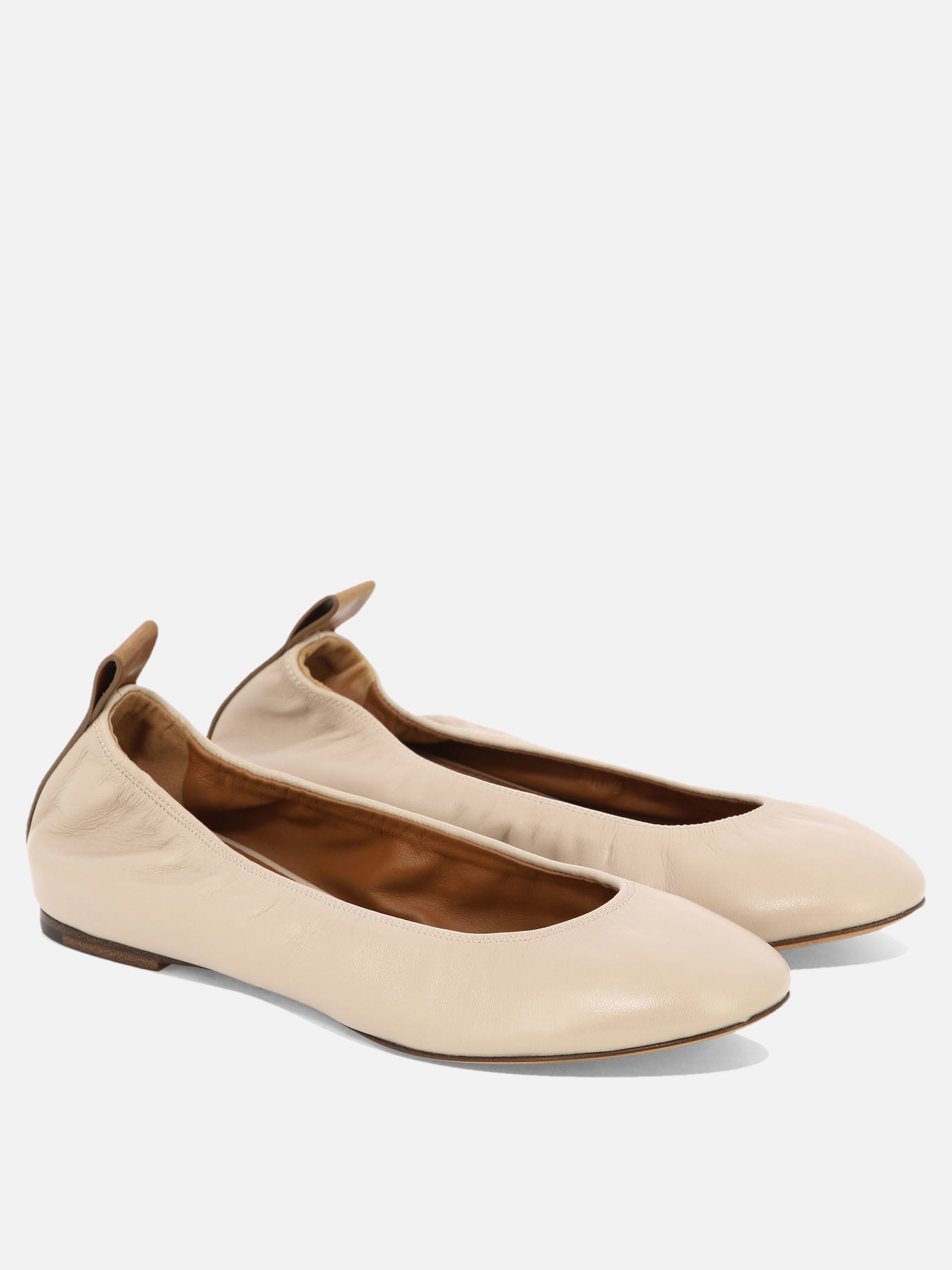 Classic ballet flats 100% leather - 100% leather  Beige - Lanvin Women | PDP | VIETTI Online Store | thumbnail_2