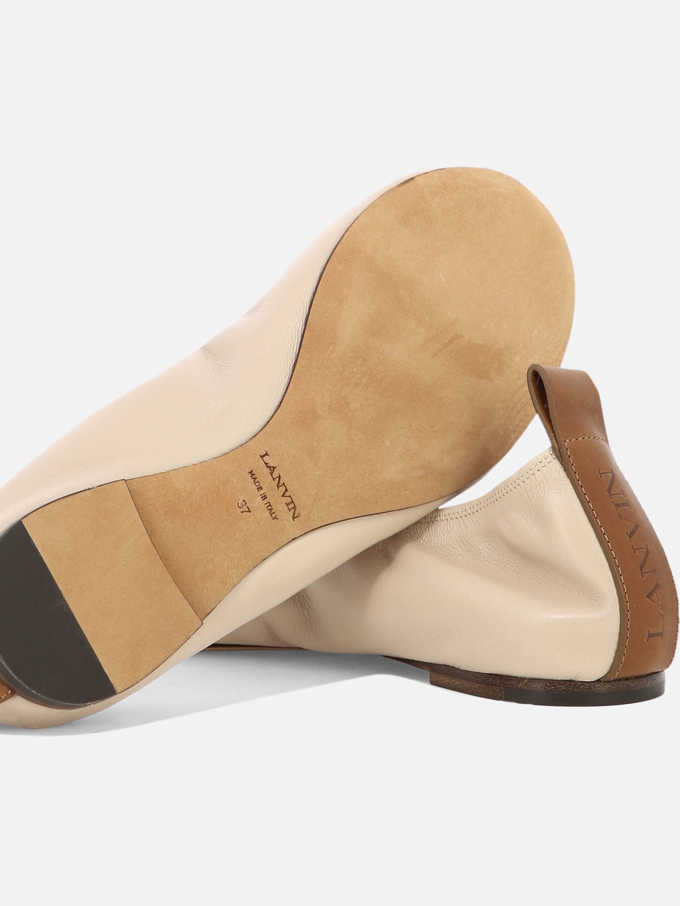 Classic ballet flats 100% leather - 100% leather  Beige - Lanvin Women | PDP | VIETTI Online Store | thumbnail_5